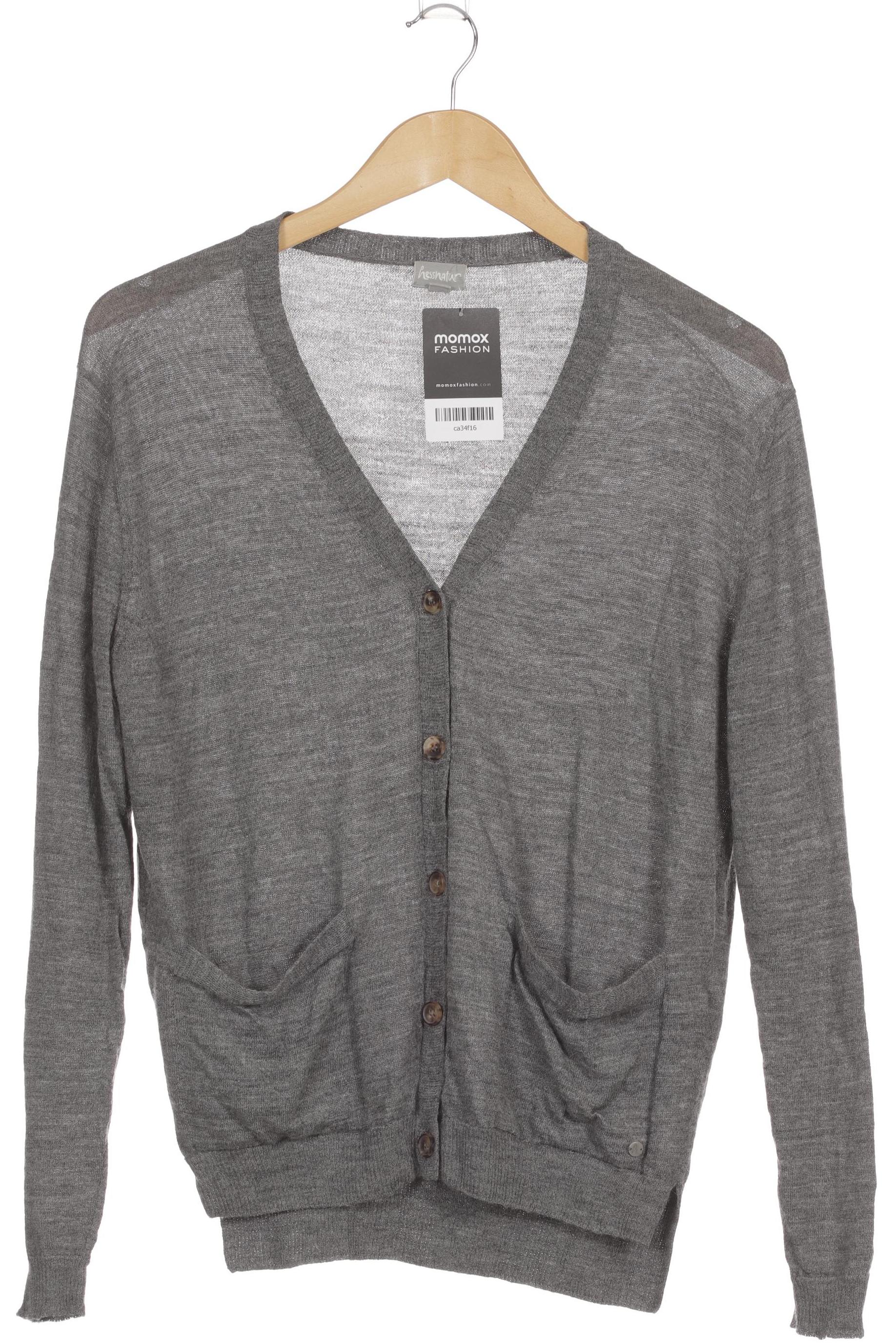 

hessnatur Damen Strickjacke, grau, Gr. 36