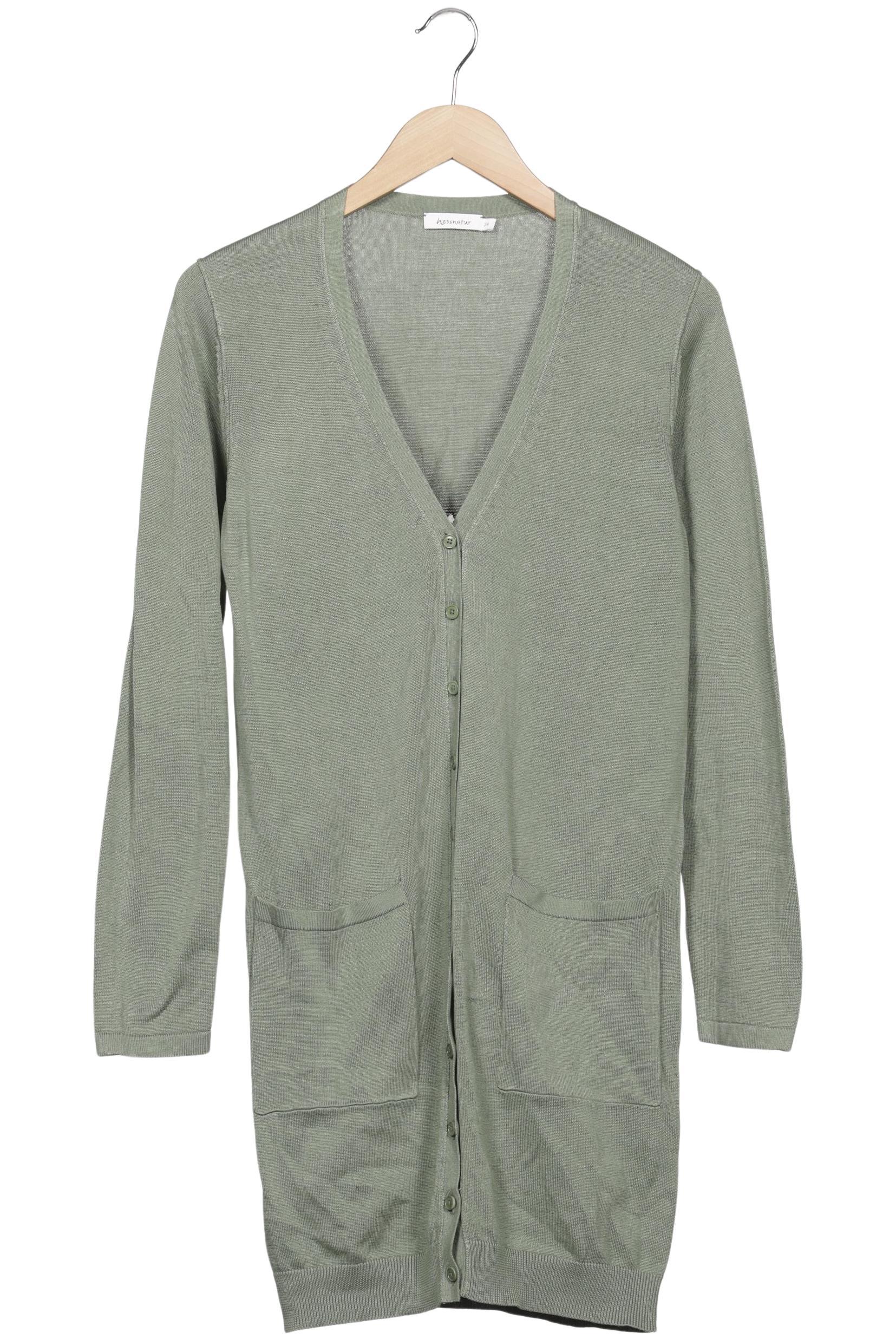 

hessnatur Damen Strickjacke, grün, Gr. 34
