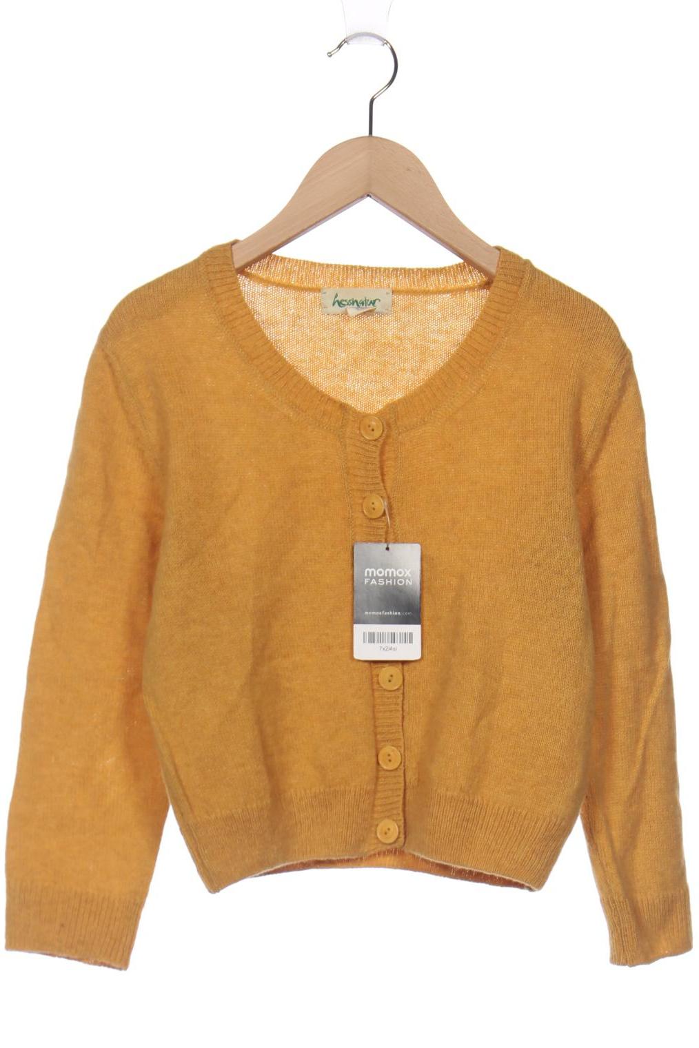 

hessnatur Damen Strickjacke, gelb, Gr. 34