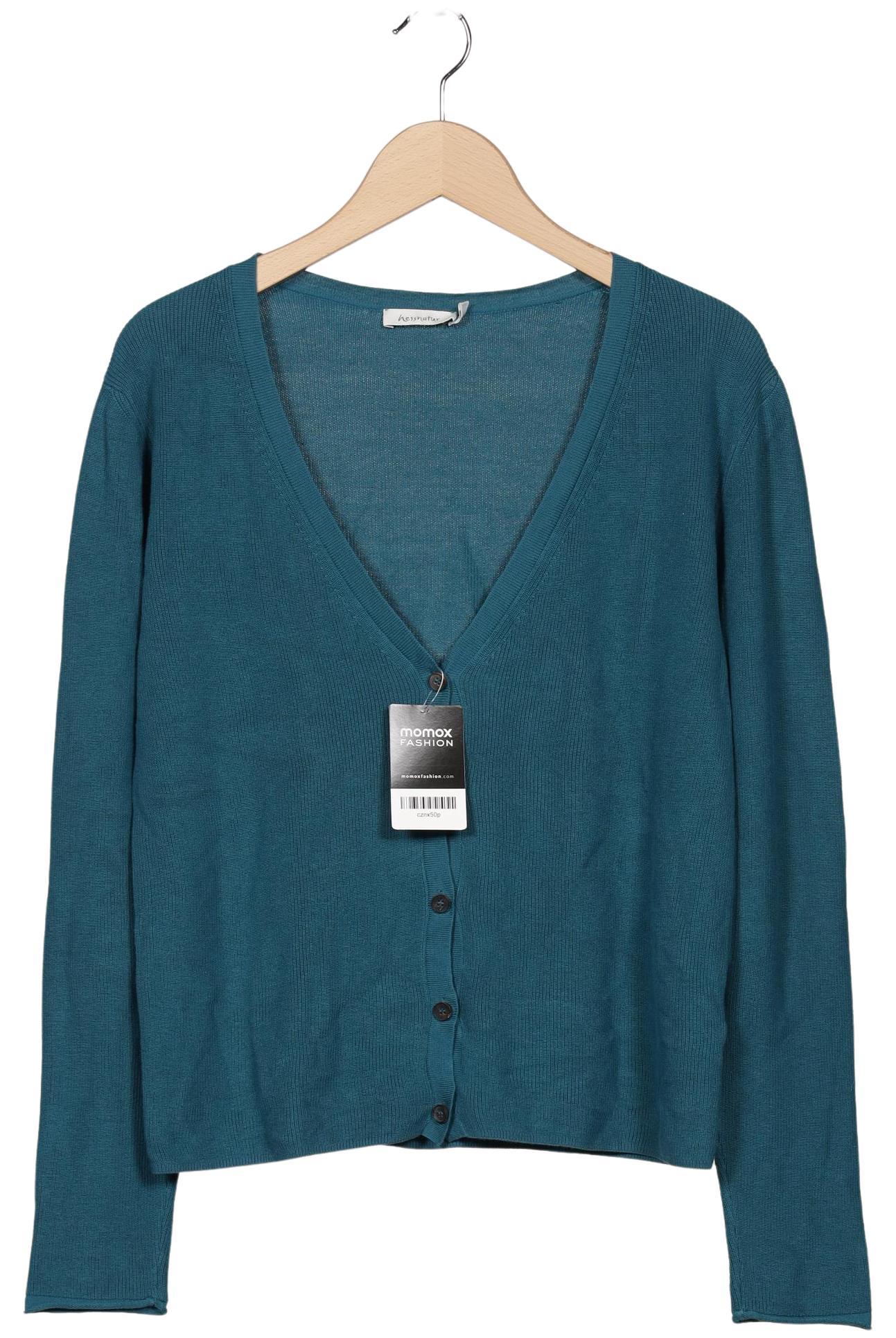 

hessnatur Damen Strickjacke, türkis, Gr. 34