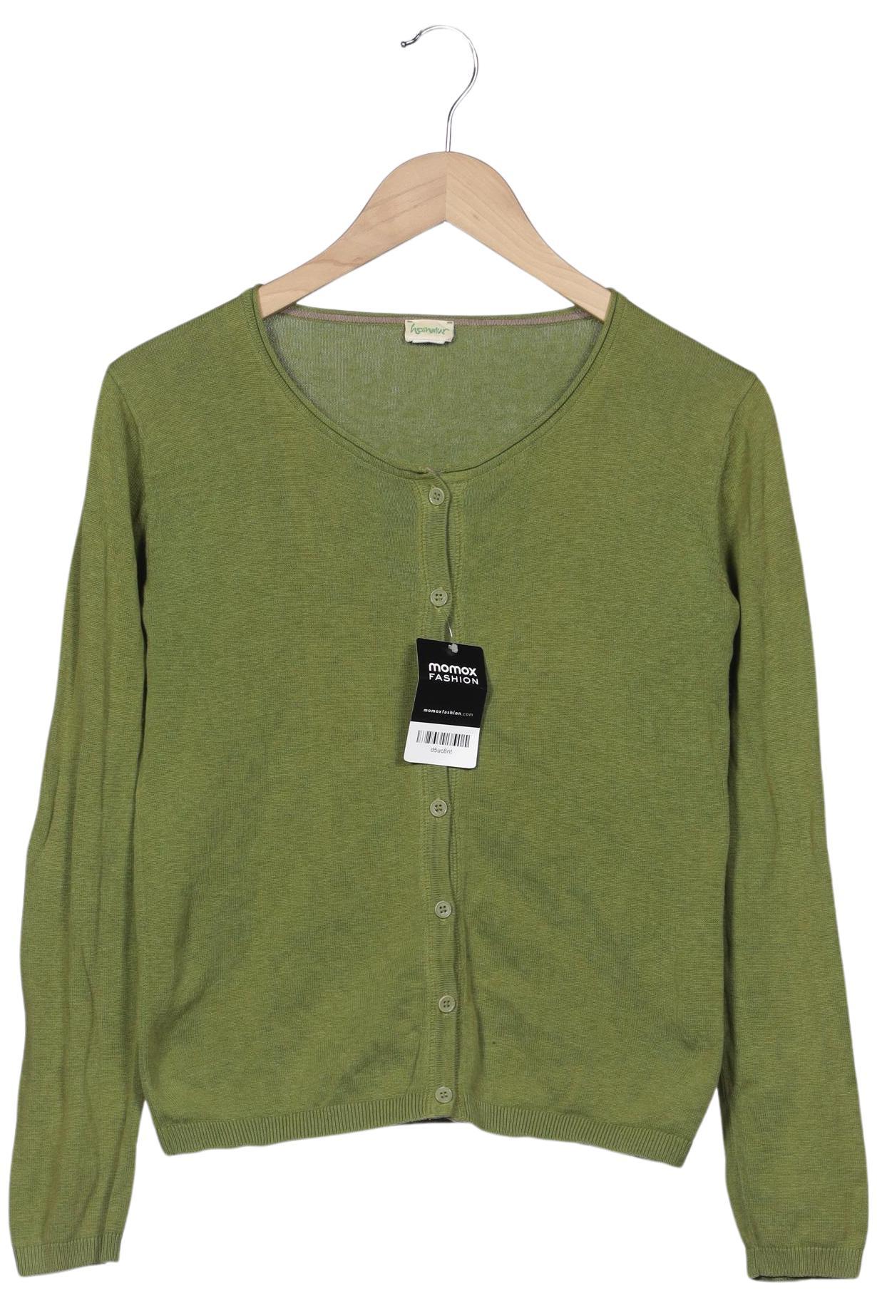

hessnatur Damen Strickjacke, grün, Gr. 36