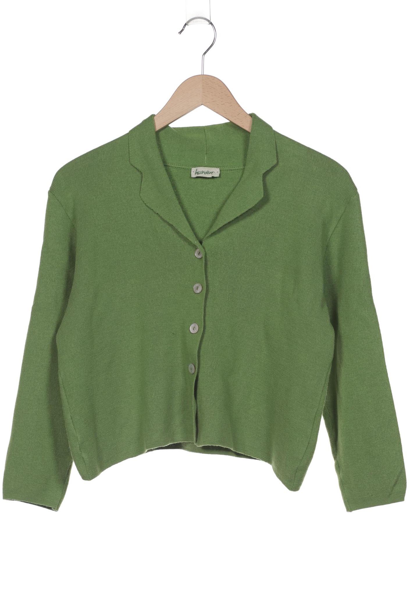 

hessnatur Damen Strickjacke, grün, Gr. 40