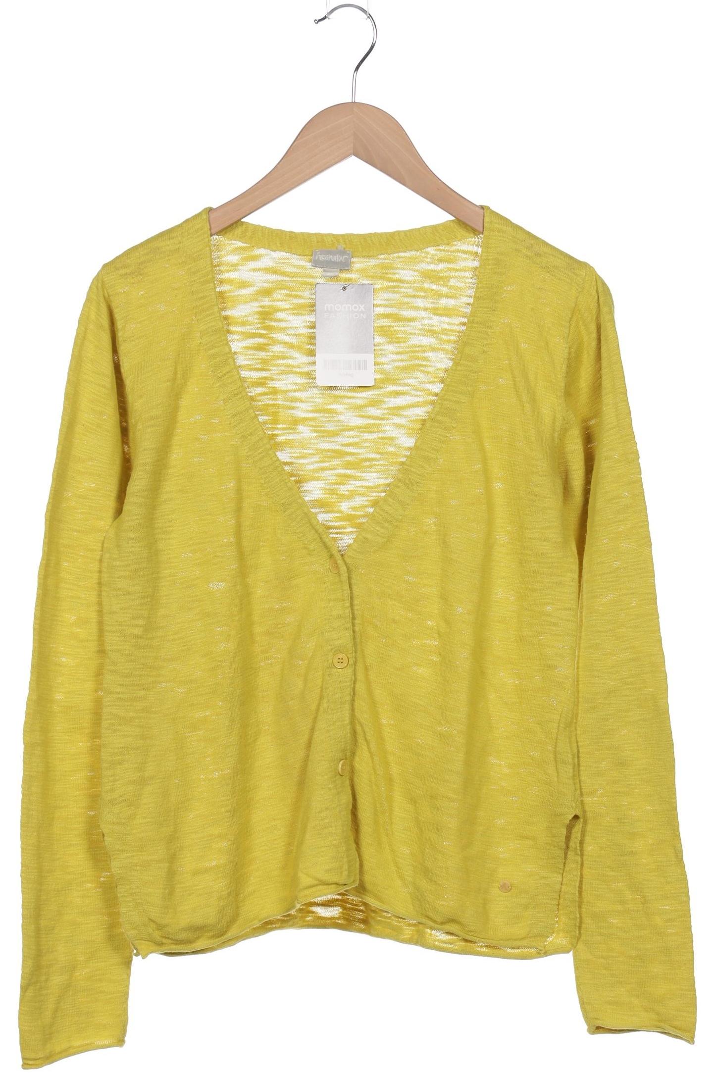 

hessnatur Damen Strickjacke, gelb, Gr. 40