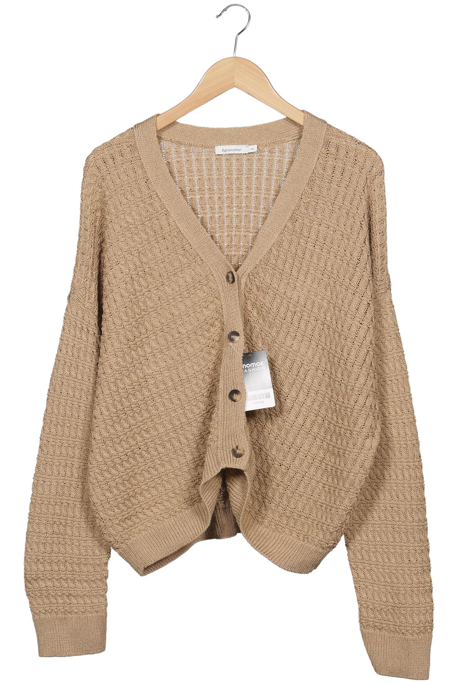 

hessnatur Damen Strickjacke, beige, Gr. 46