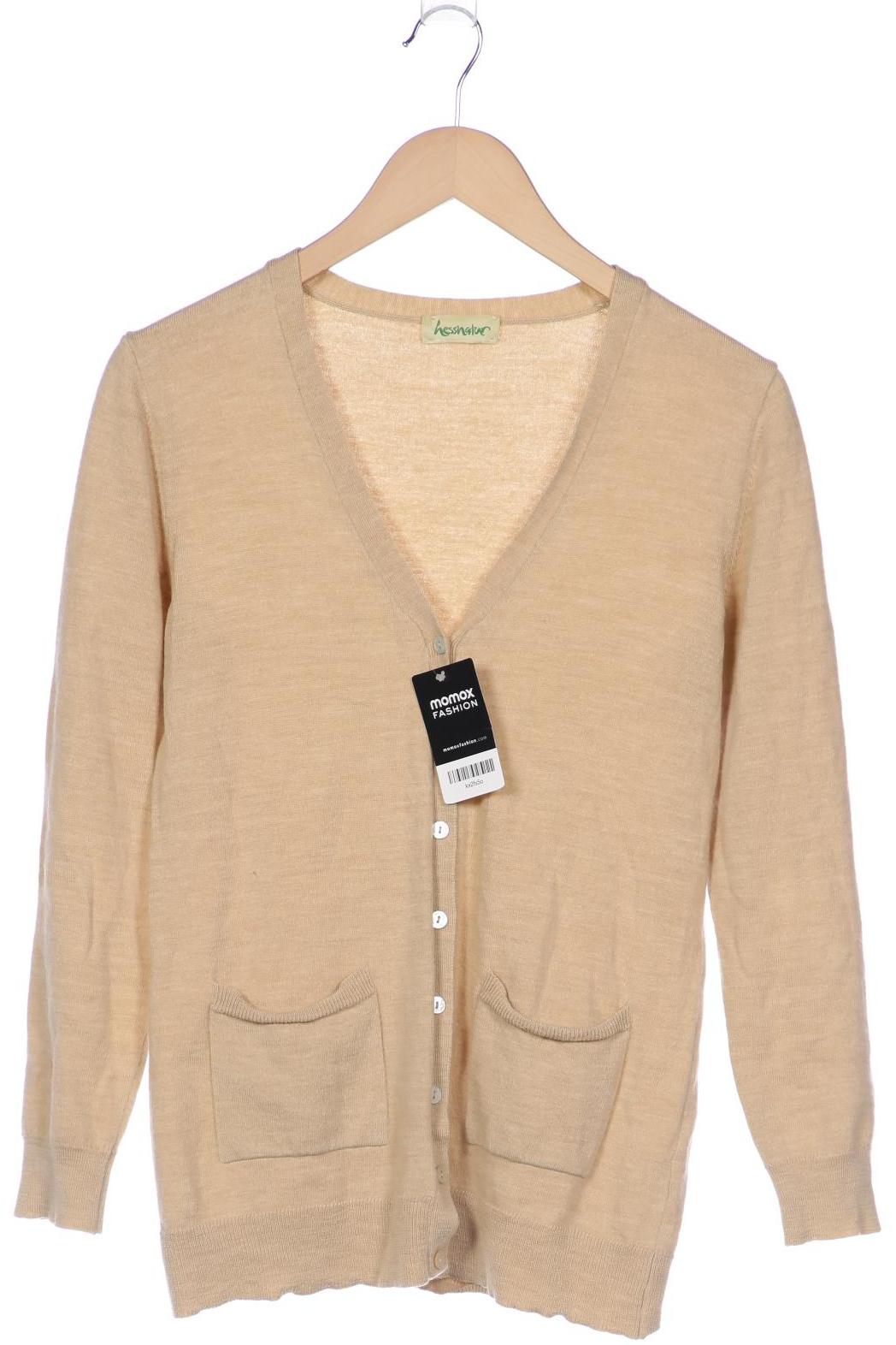 

hessnatur Damen Strickjacke, beige, Gr. 42