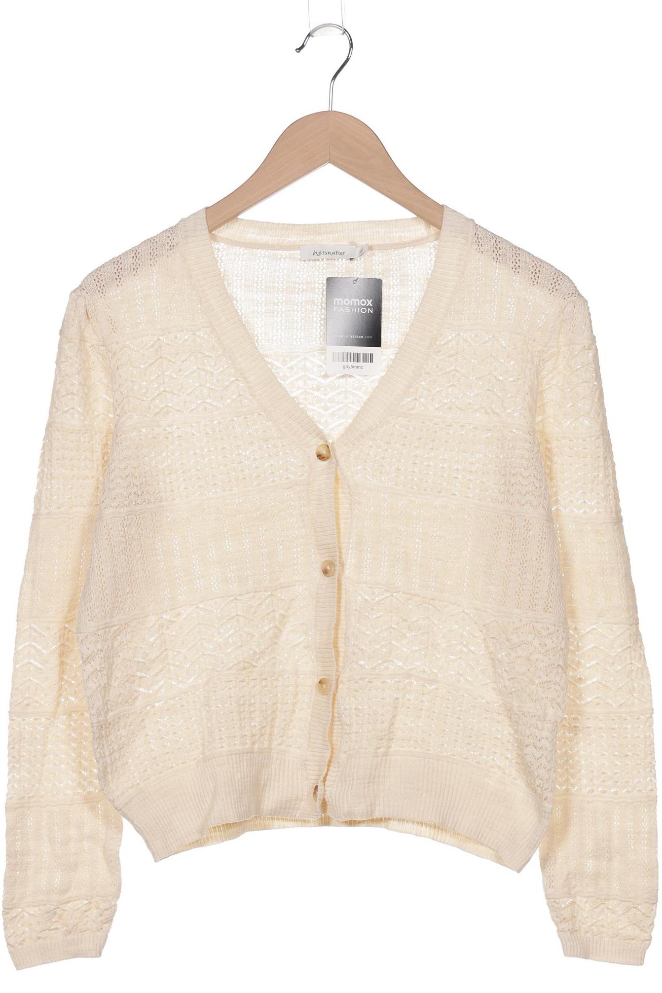 

hessnatur Damen Strickjacke, cremeweiß, Gr. 40