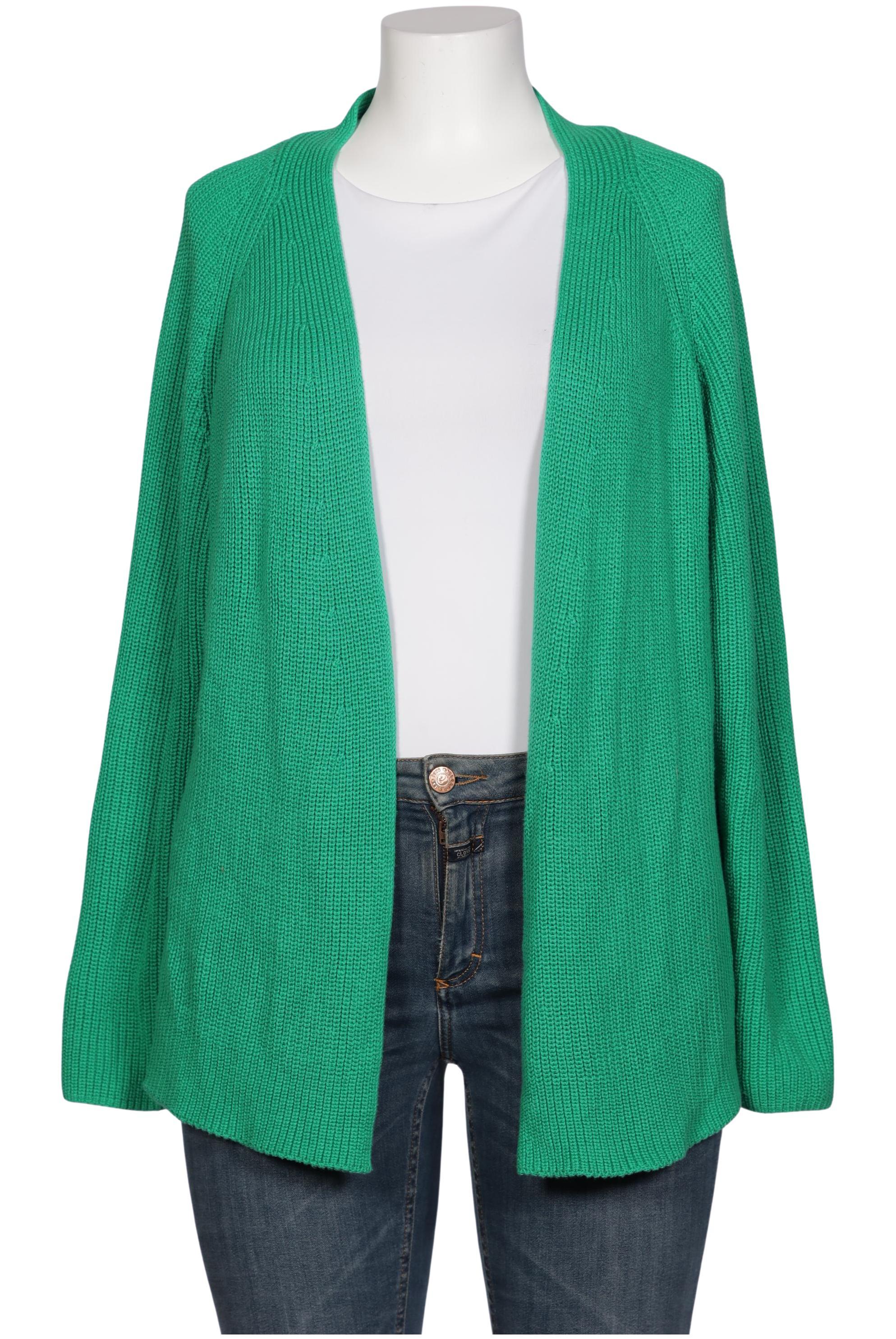 

hessnatur Damen Strickjacke, grün, Gr. 48