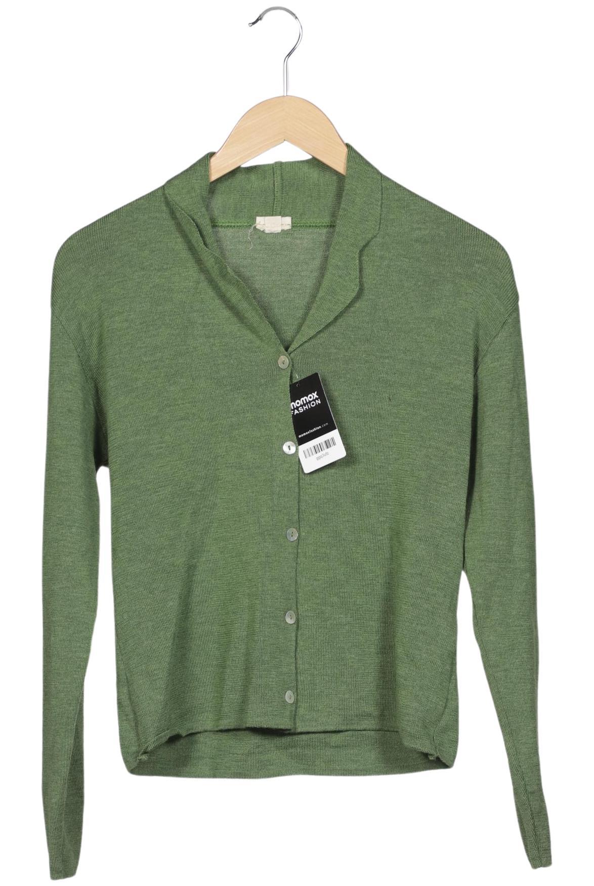 

hessnatur Damen Strickjacke, grün, Gr. 38