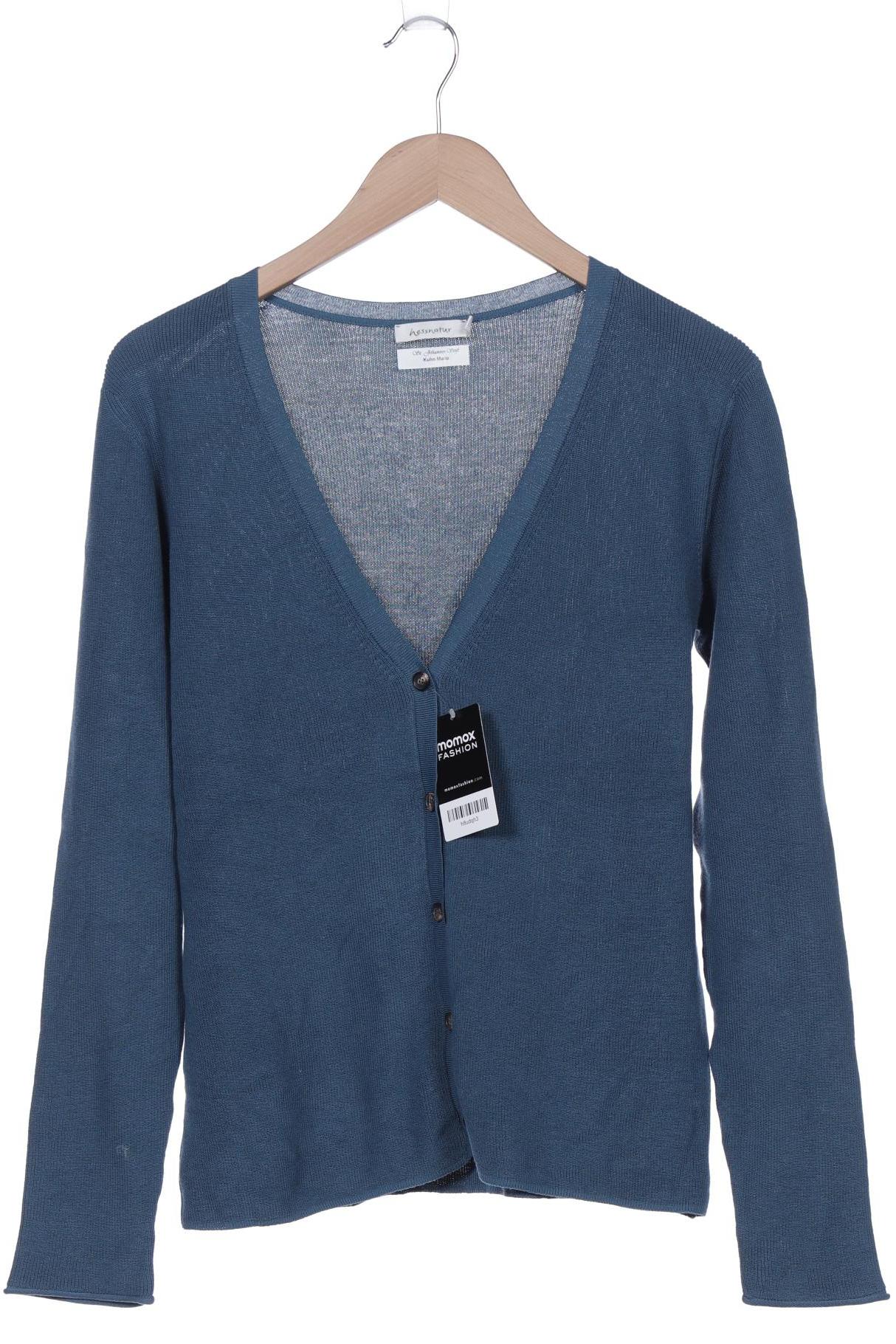 

hessnatur Damen Strickjacke, türkis, Gr. 40