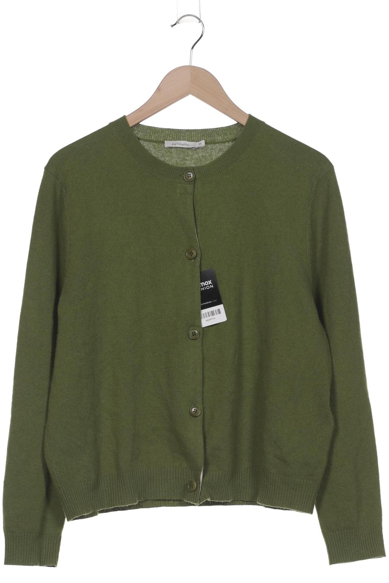 

hessnatur Damen Strickjacke, grün, Gr. 46