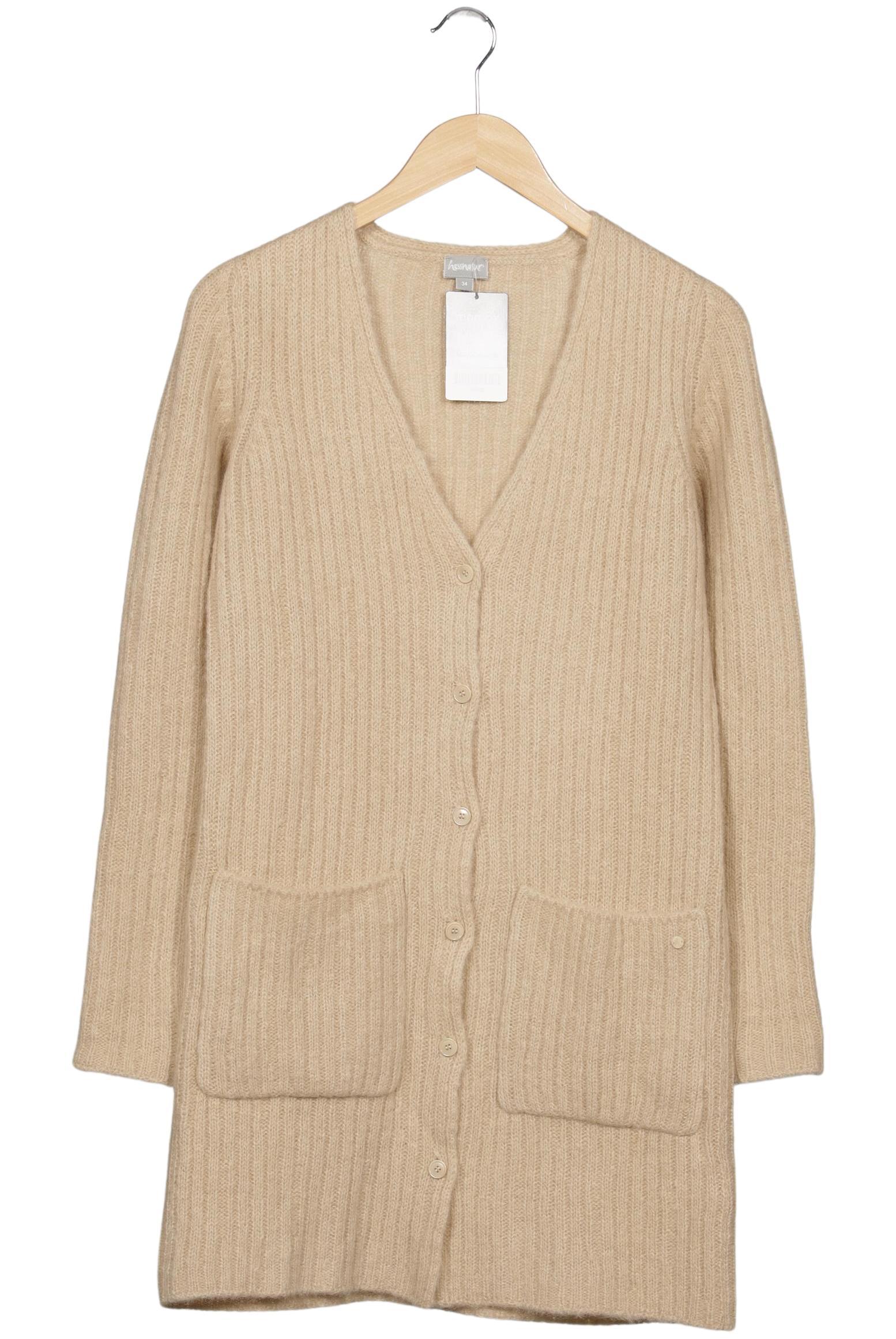 

hessnatur Damen Strickjacke, beige, Gr. 34