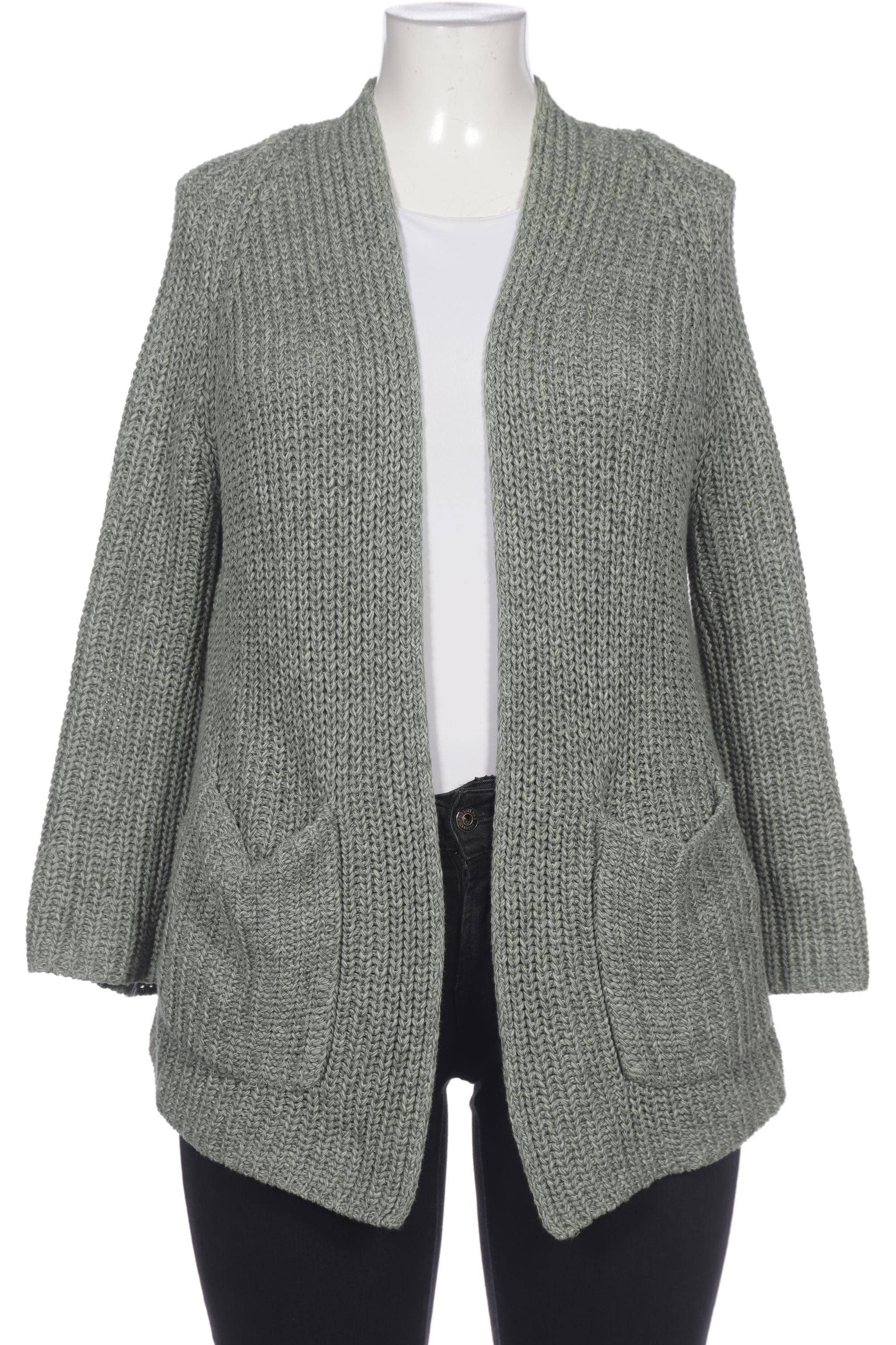 

hessnatur Damen Strickjacke, grün, Gr. 44