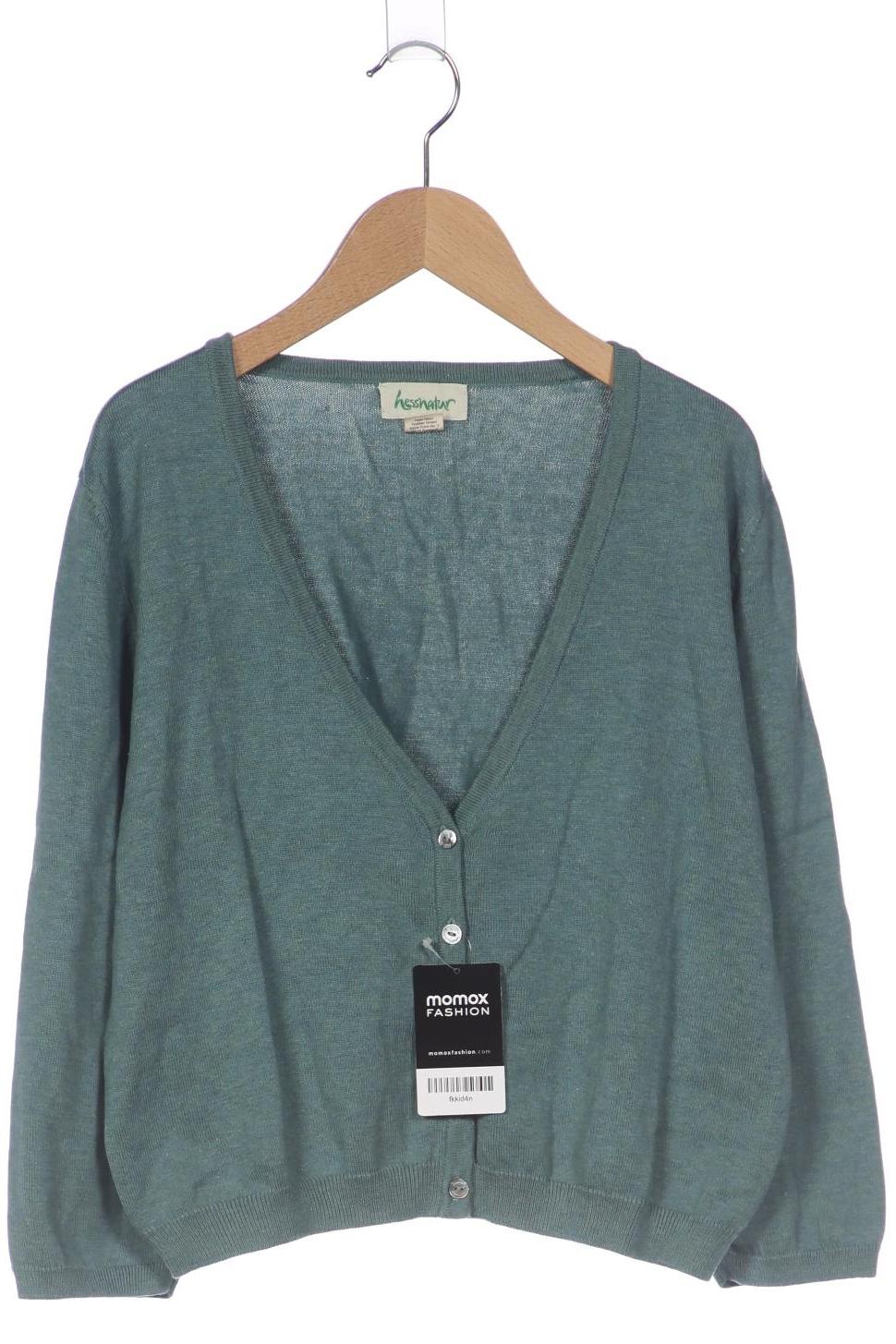 

hessnatur Damen Strickjacke, türkis, Gr. 40