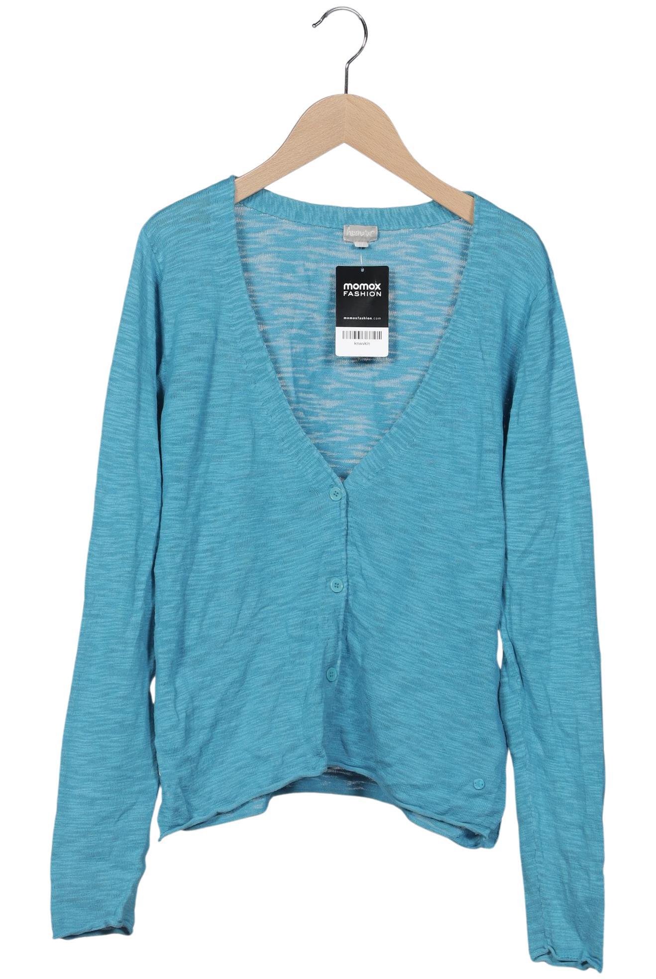 

hessnatur Damen Strickjacke, blau, Gr. 38