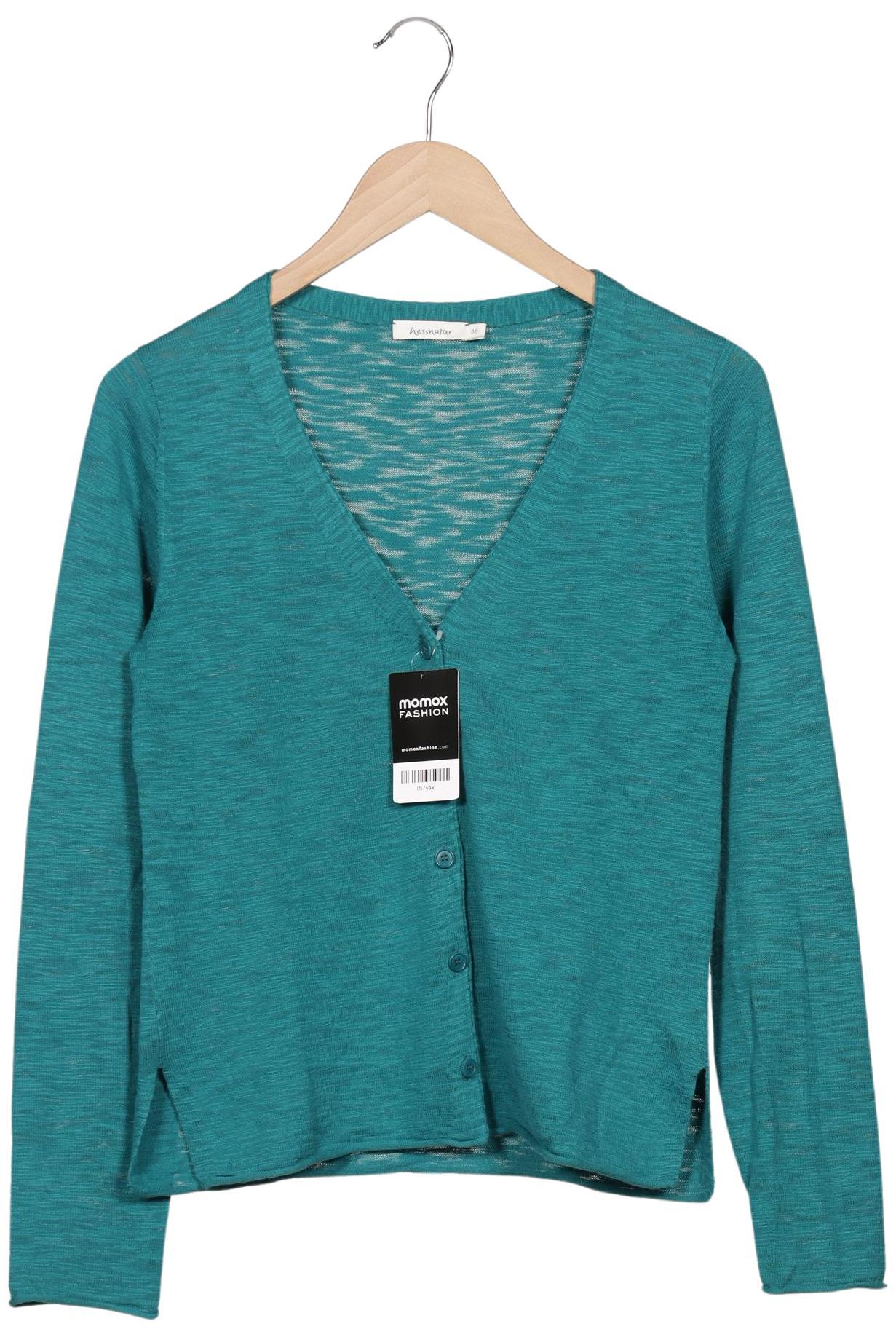 

hessnatur Damen Strickjacke, türkis, Gr. 36