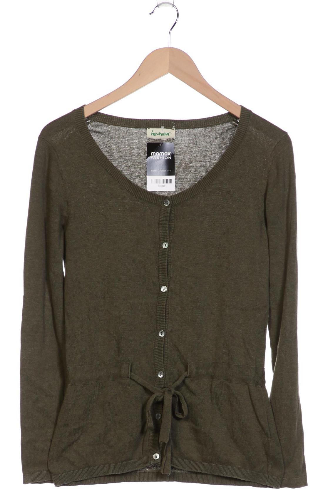 

hessnatur Damen Strickjacke, grün, Gr. 34