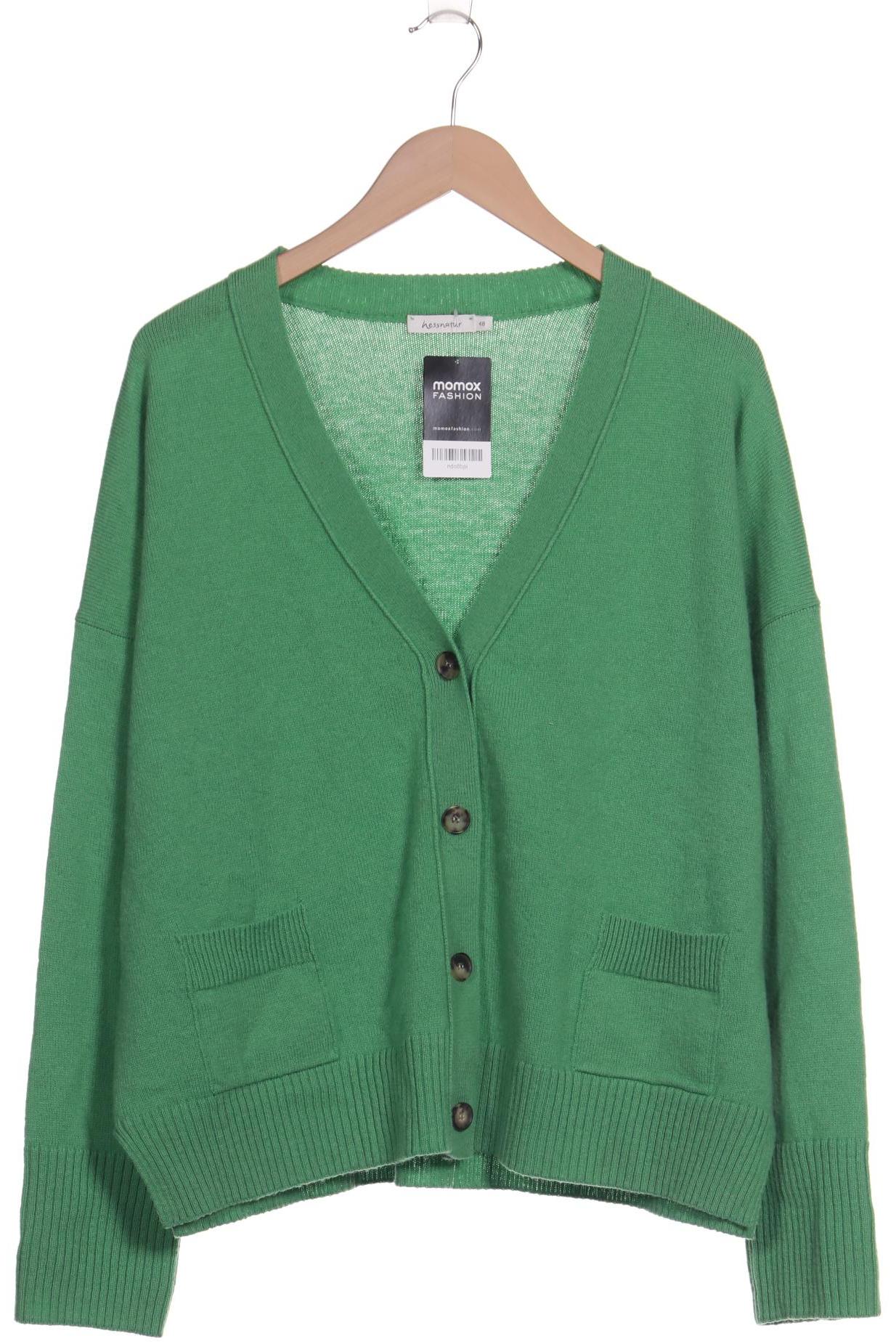 

hessnatur Damen Strickjacke, grün, Gr. 48
