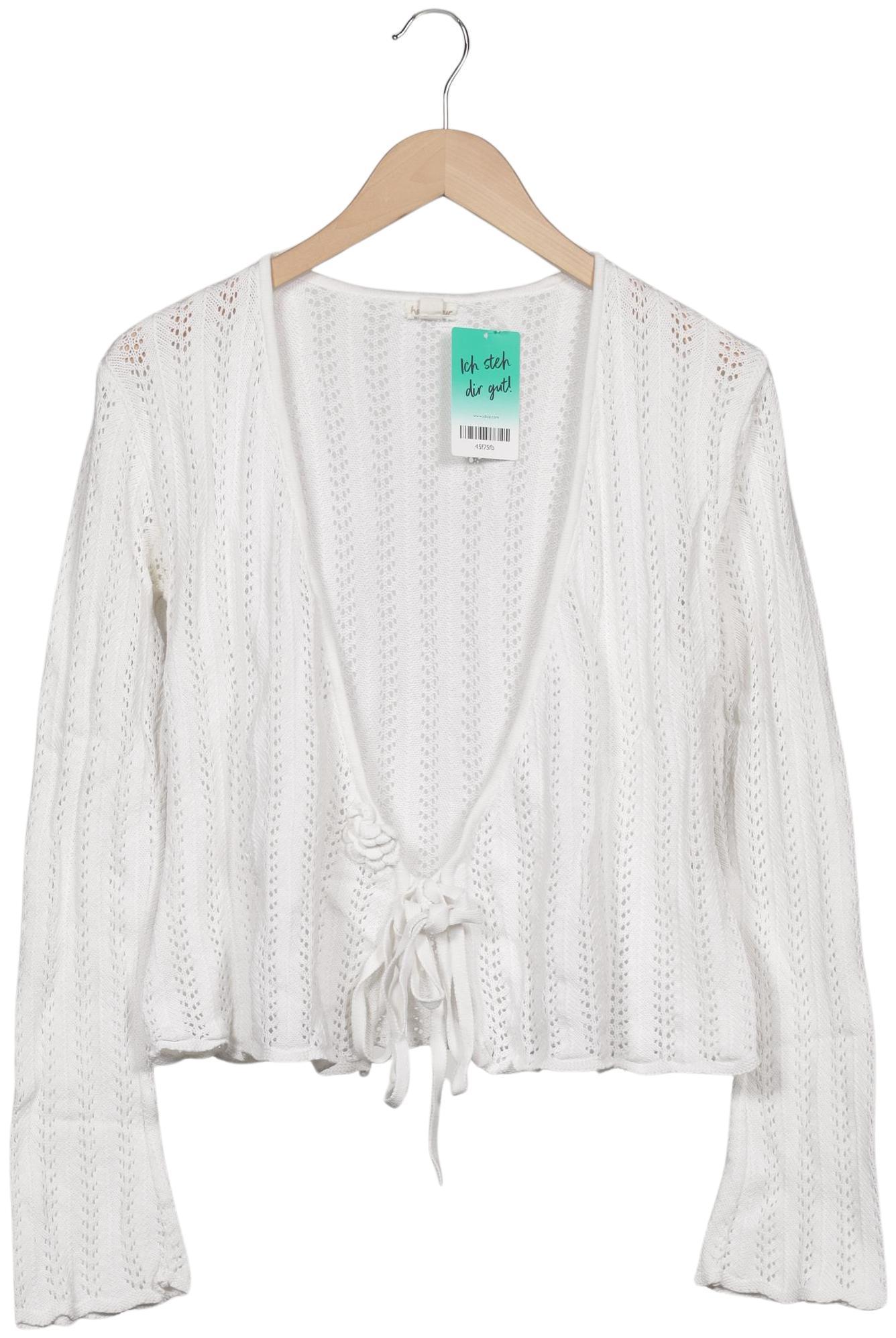 

hessnatur Damen Strickjacke, weiß, Gr. 36