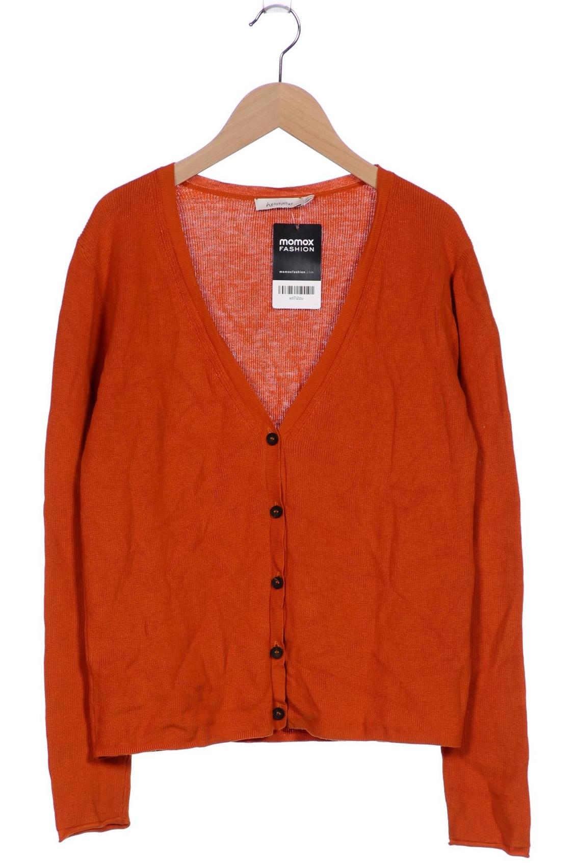 

hessnatur Damen Strickjacke, orange, Gr. 34