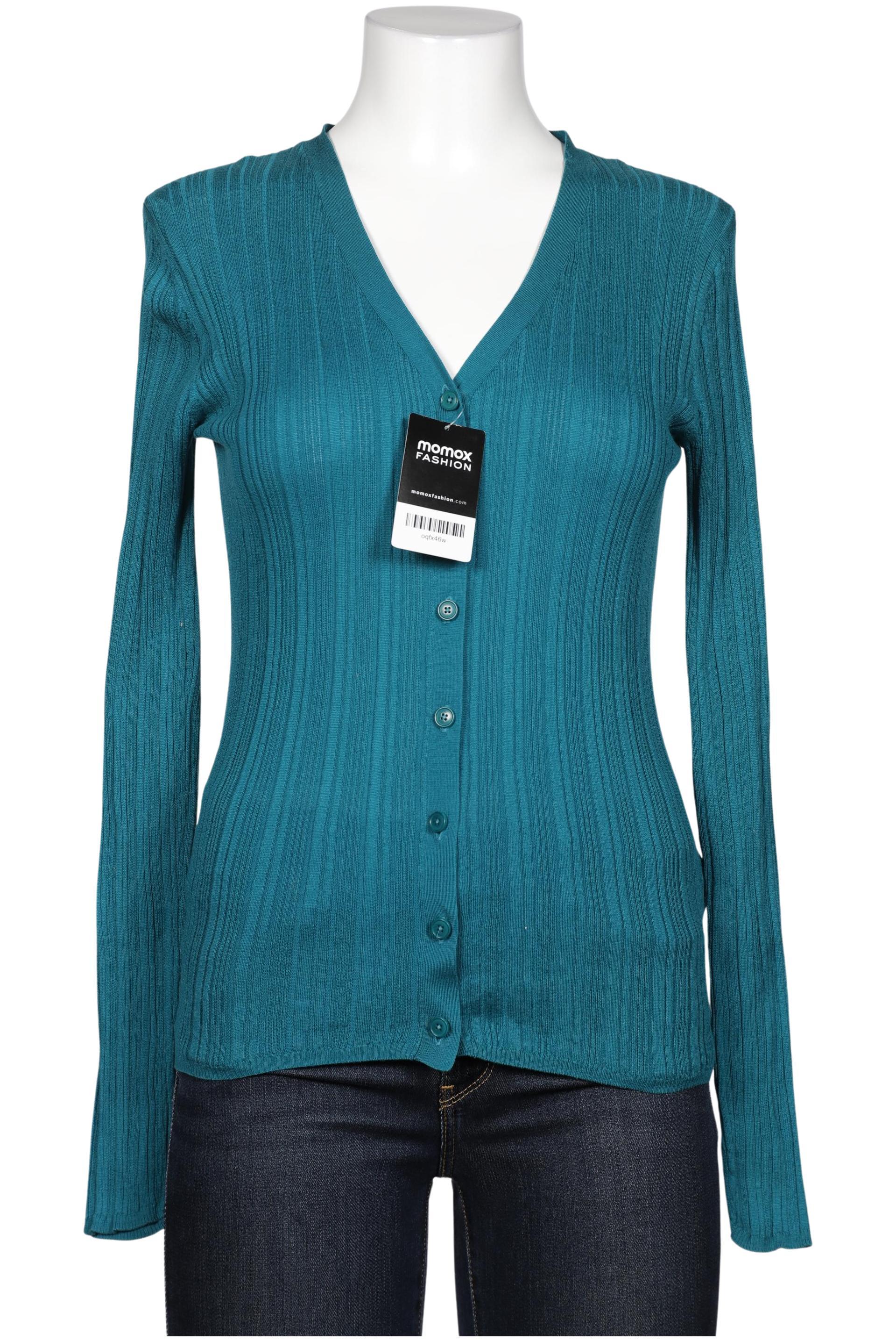 

hessnatur Damen Strickjacke, türkis, Gr. 36