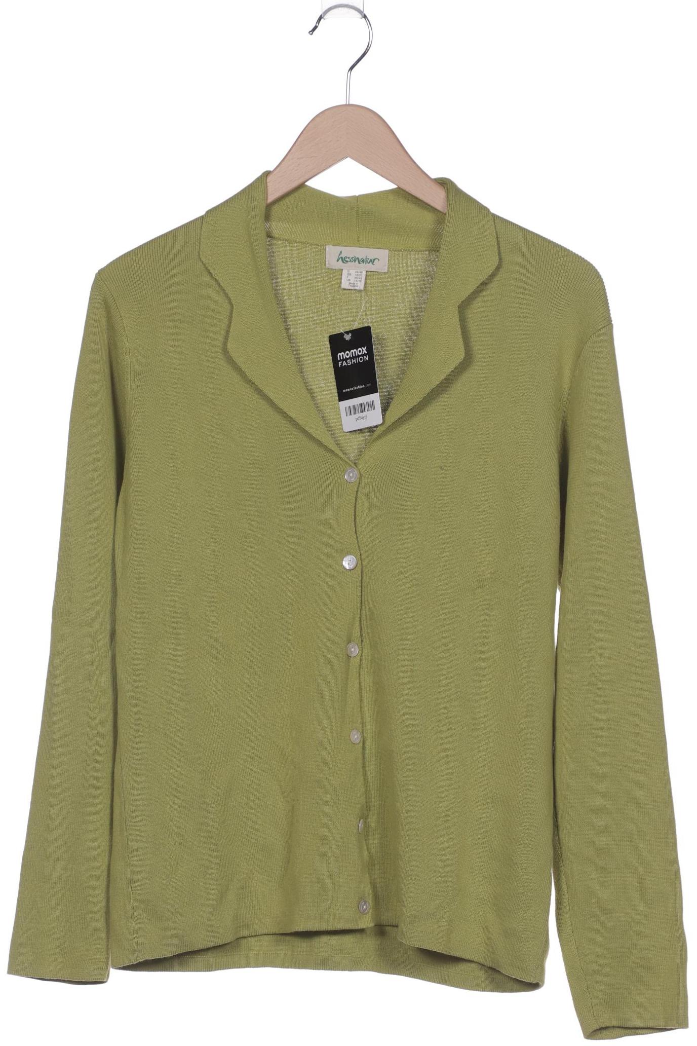

hessnatur Damen Strickjacke, grün, Gr. 44