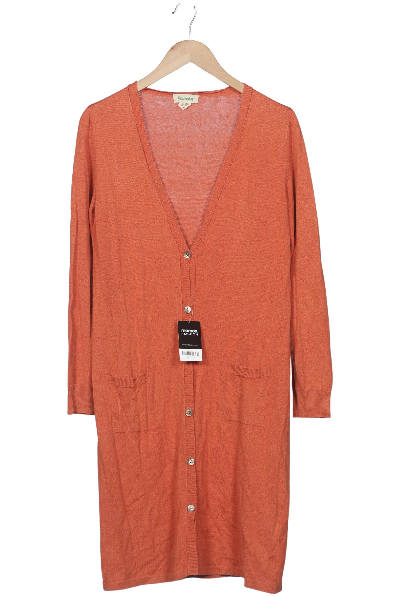 

hessnatur Damen Strickjacke, orange, Gr. 36