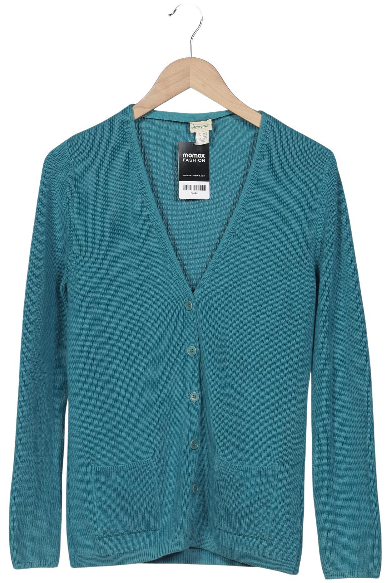 

hessnatur Damen Strickjacke, türkis, Gr. 40