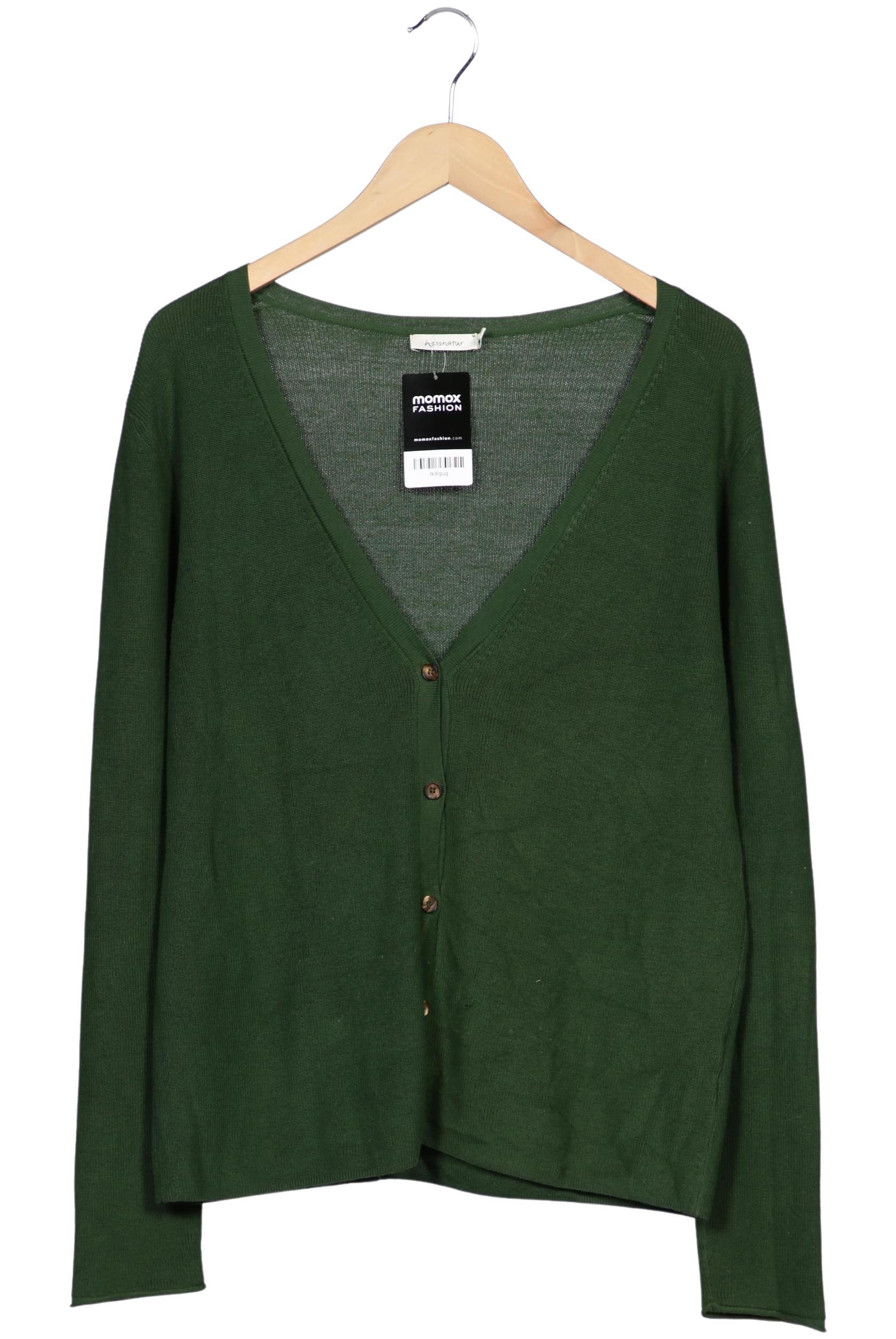 

hessnatur Damen Strickjacke, grün, Gr. 40