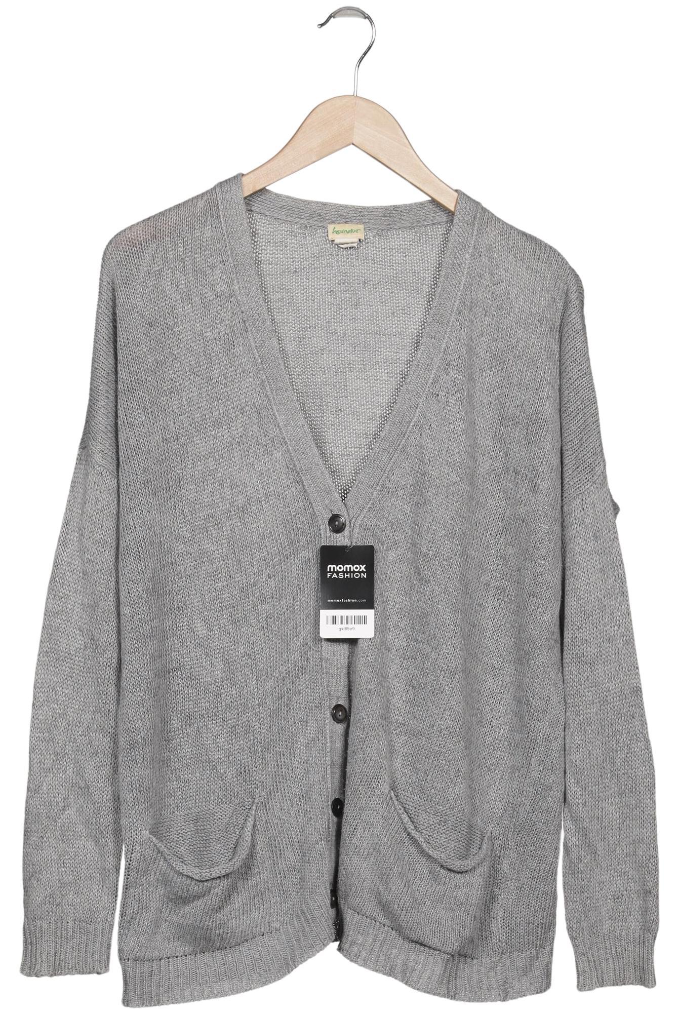 

hessnatur Damen Strickjacke, grau, Gr. 36