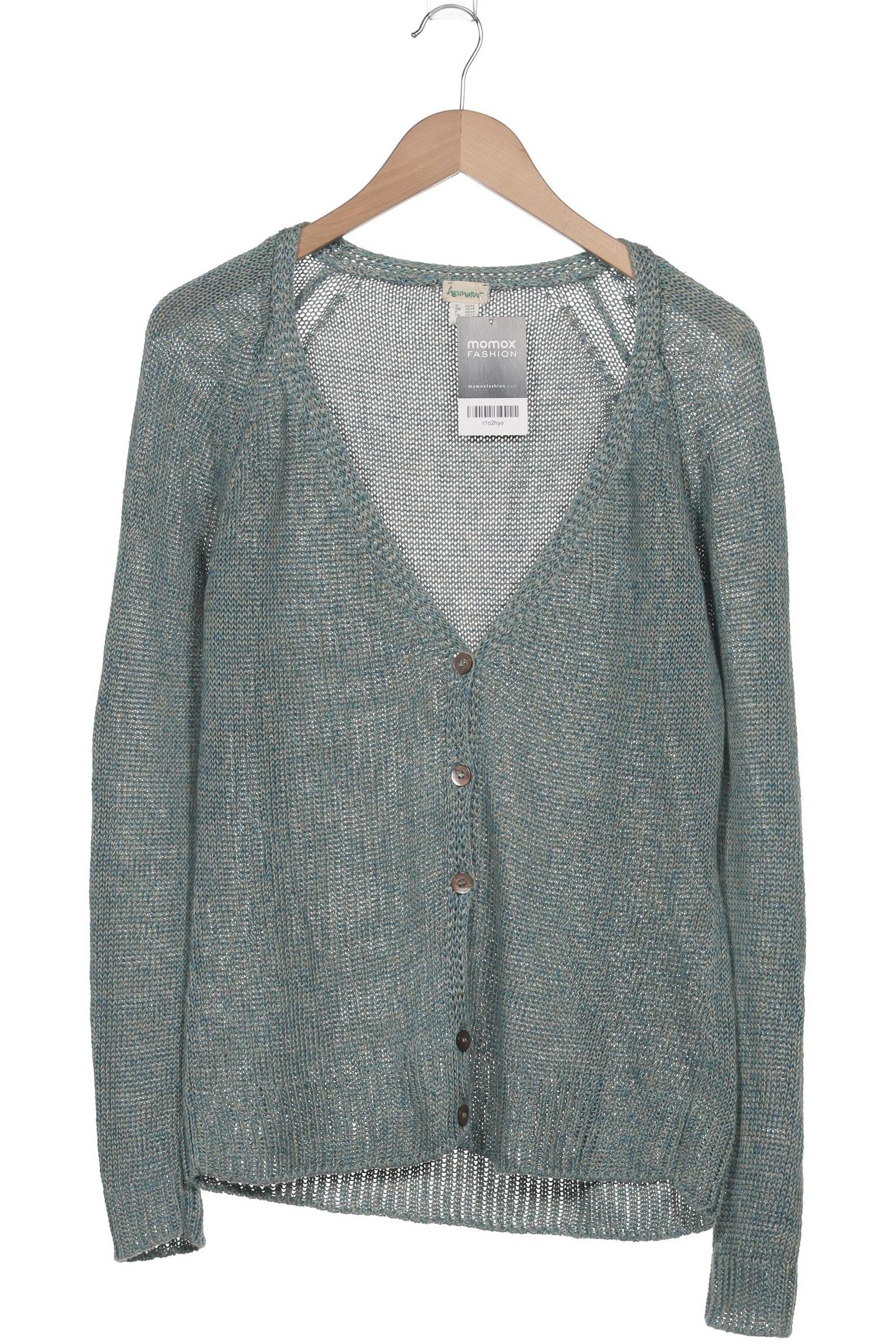 

hessnatur Damen Strickjacke, grün, Gr. 40