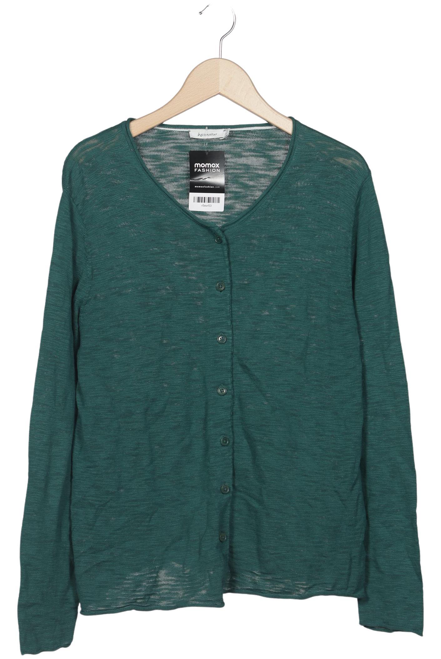 

hessnatur Damen Strickjacke, grün, Gr. 44