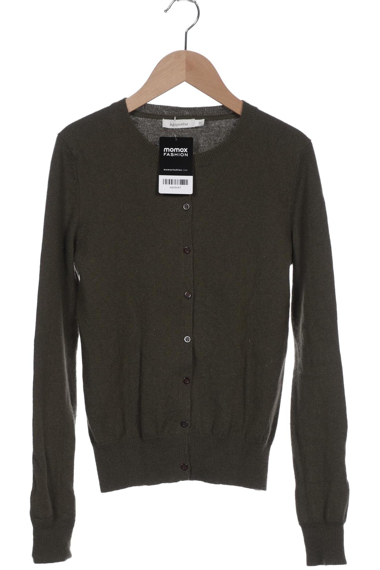 

hessnatur Damen Strickjacke, grün, Gr. 34