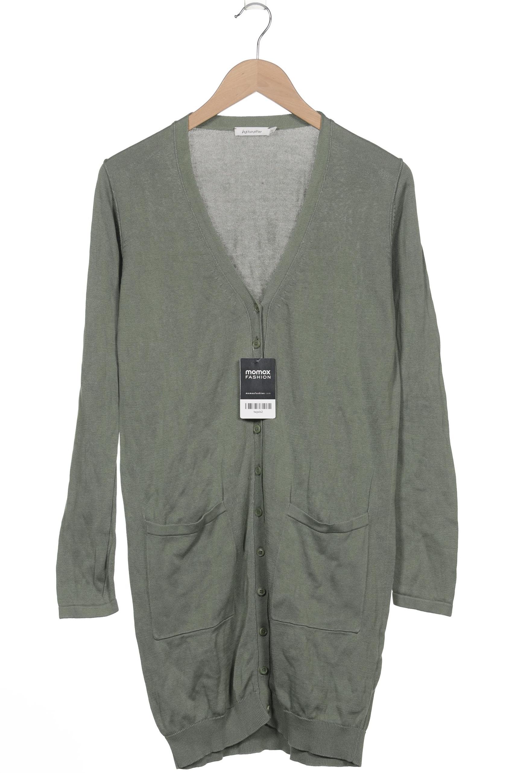 

hessnatur Damen Strickjacke, grün, Gr. 36