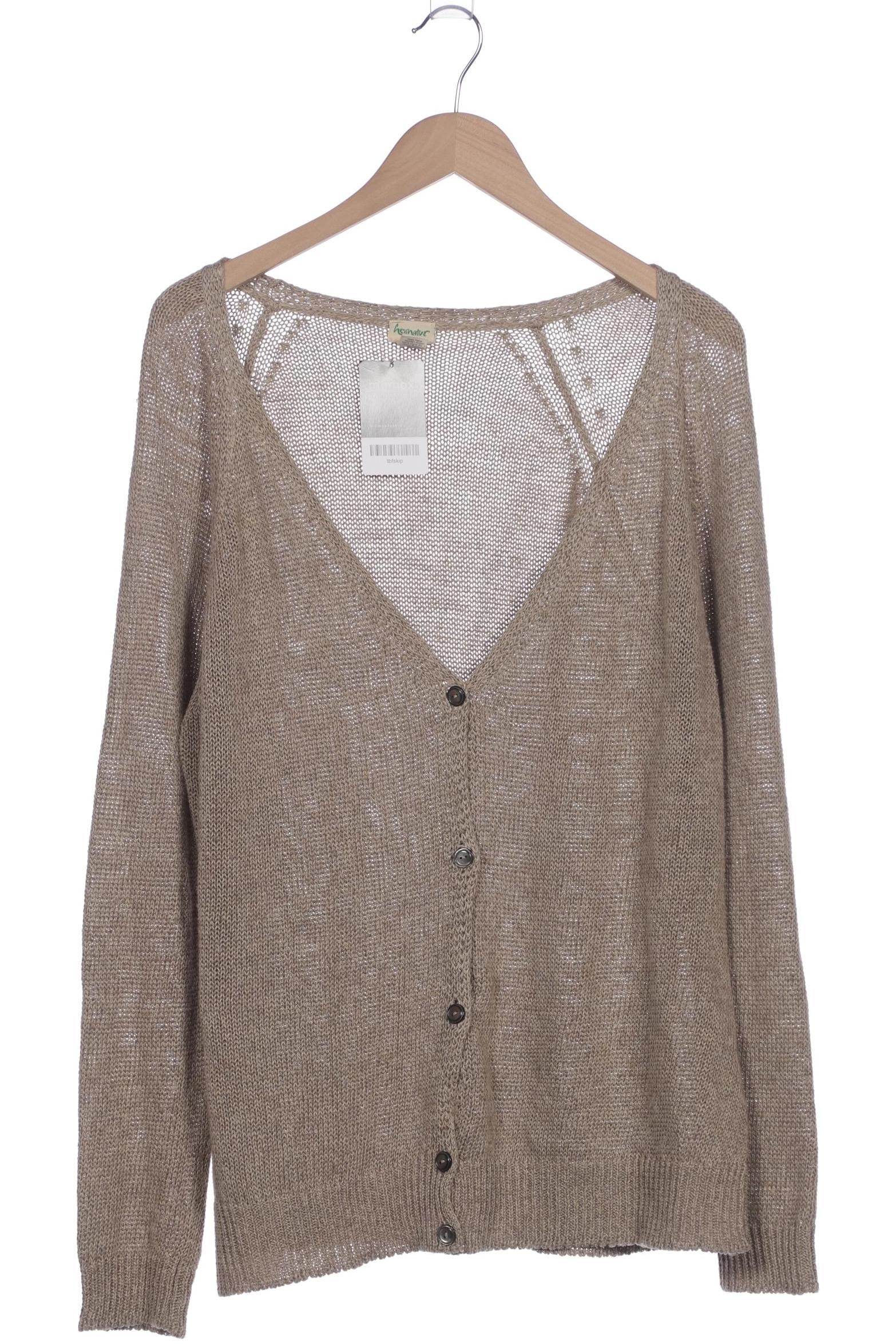

hessnatur Damen Strickjacke, beige, Gr. 48