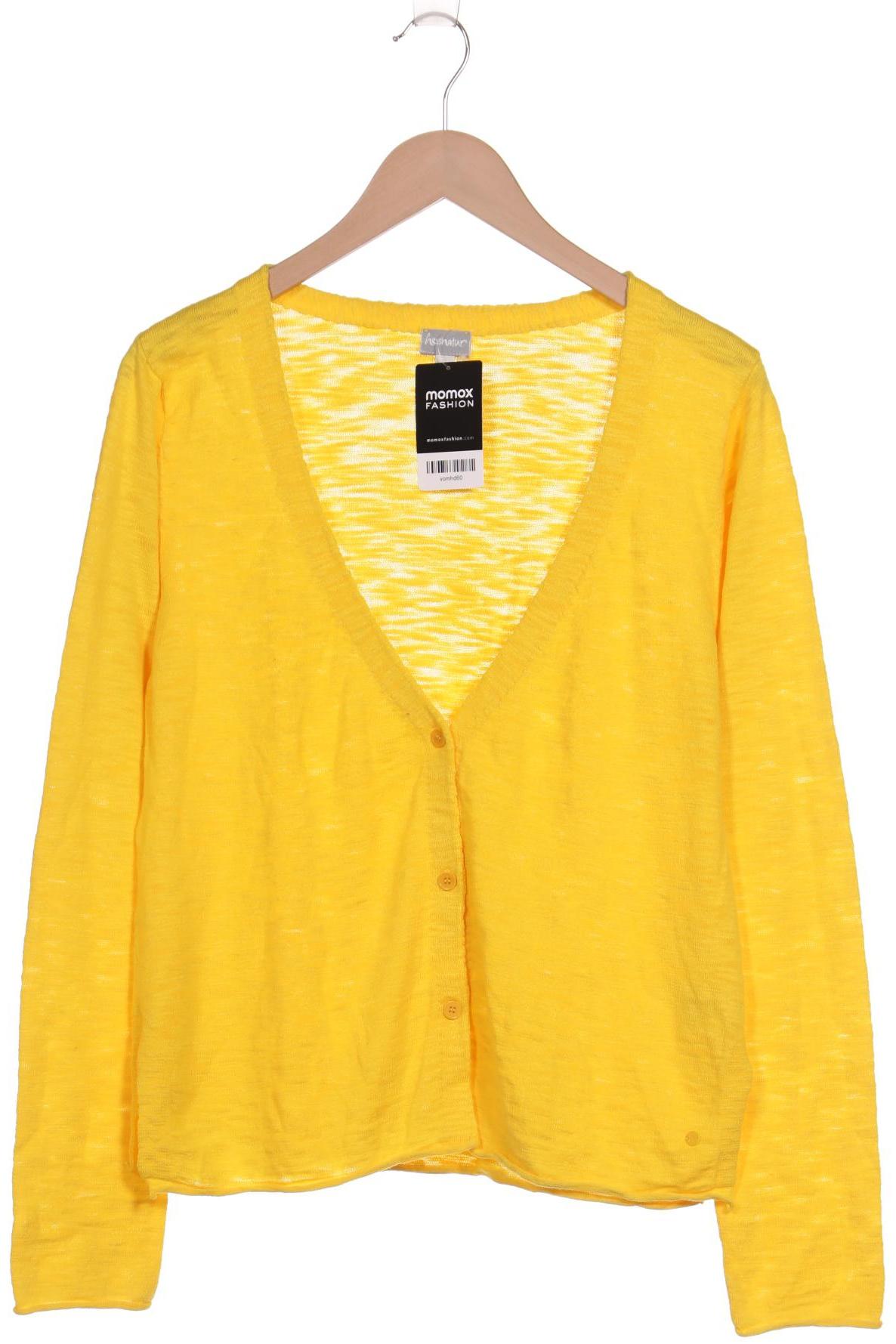

hessnatur Damen Strickjacke, gelb, Gr. 42