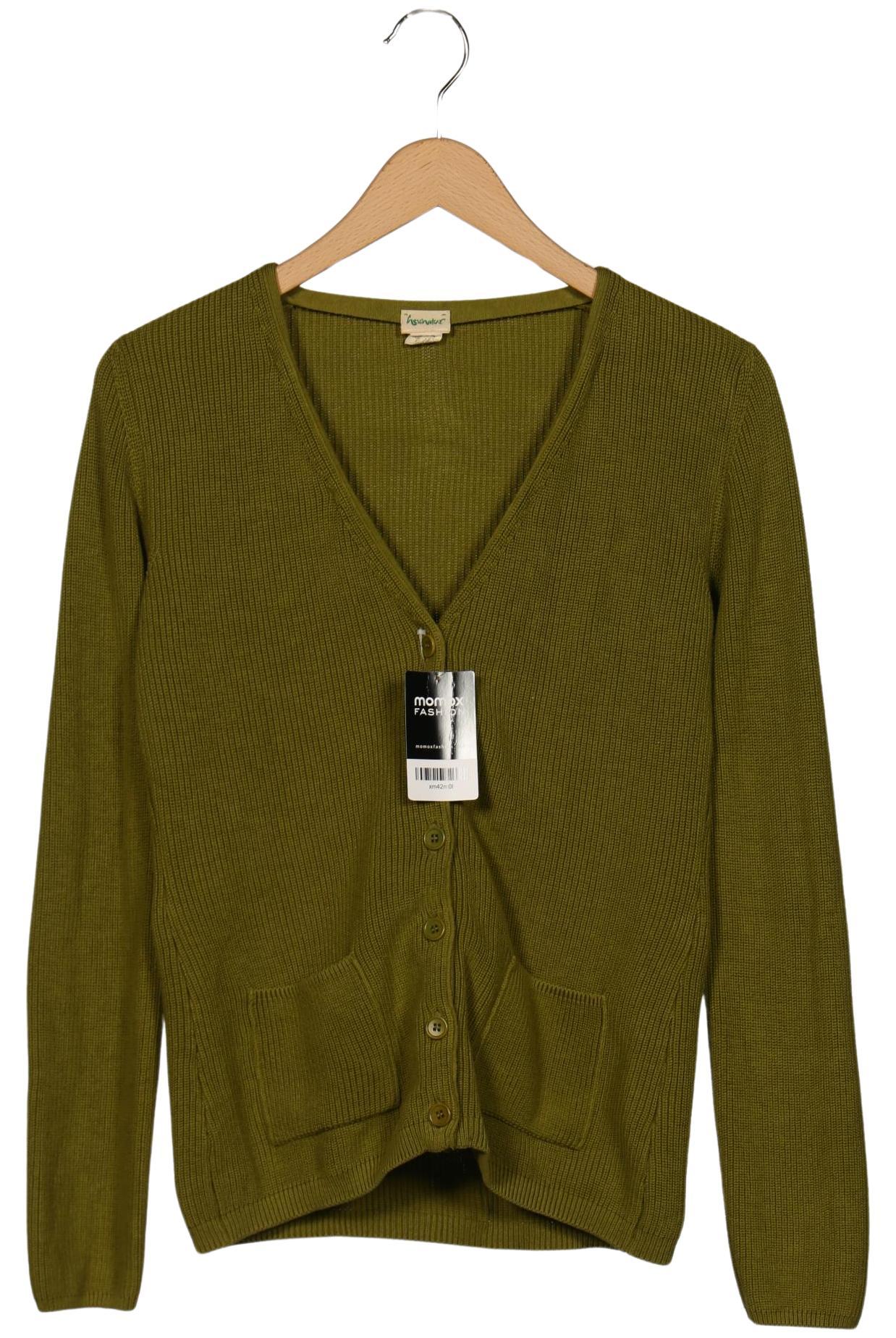 

hessnatur Damen Strickjacke, grün, Gr. 34