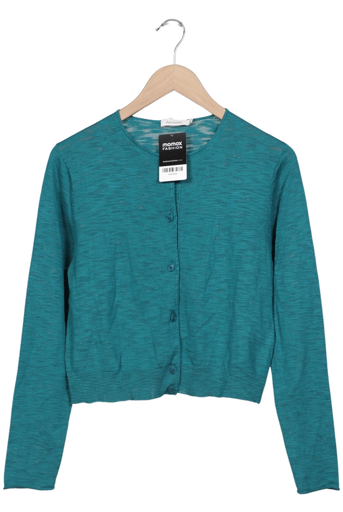 

hessnatur Damen Strickjacke, türkis, Gr. 40