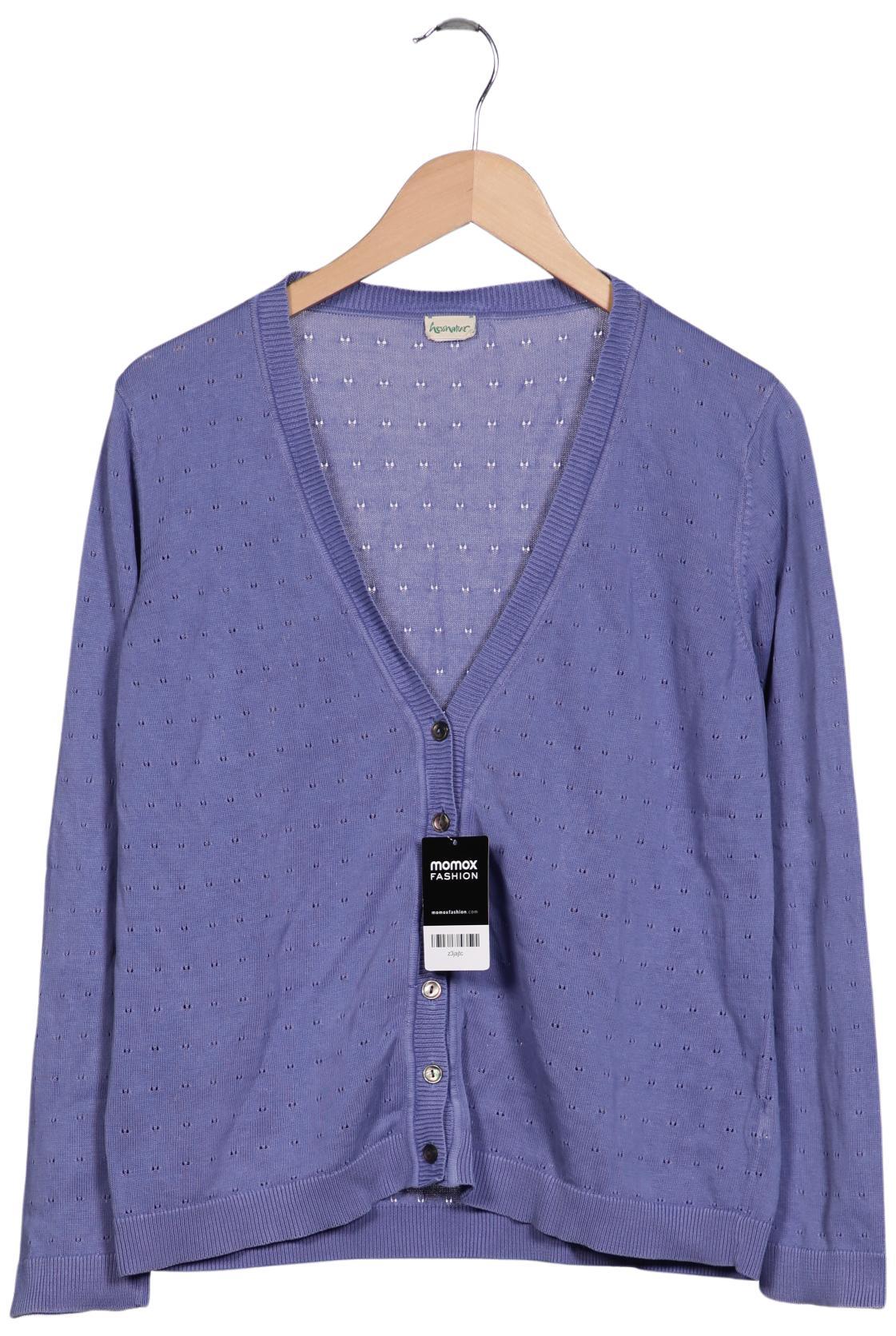 

hessnatur Damen Strickjacke, blau, Gr. 40