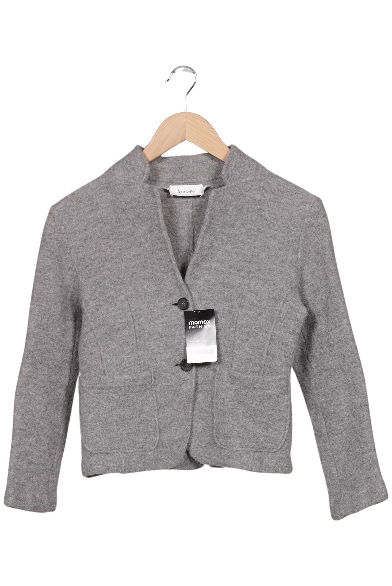 

hessnatur Damen Strickjacke, grau, Gr. 34
