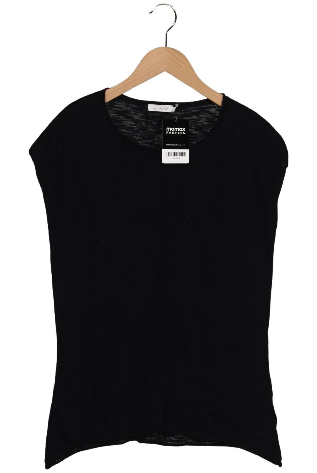 

hessnatur Damen T-Shirt, schwarz, Gr. 38