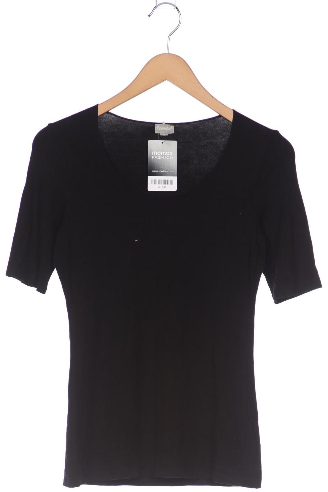 

hessnatur Damen T-Shirt, schwarz, Gr. 38