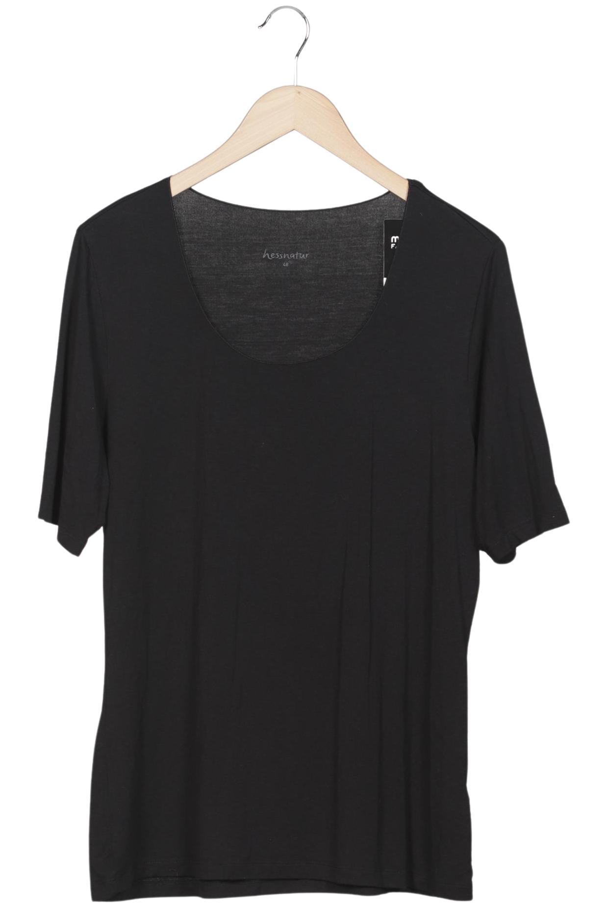 

hessnatur Damen T-Shirt, schwarz, Gr. 48