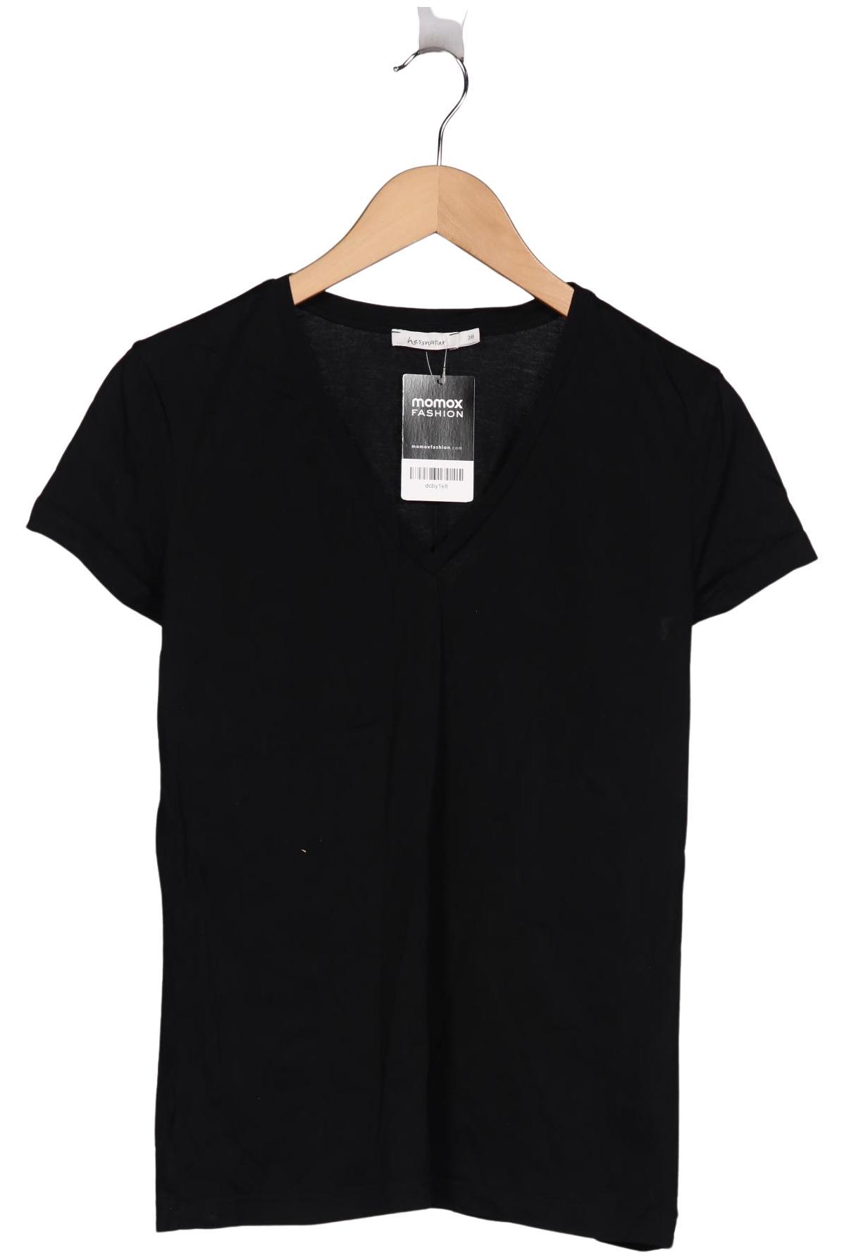 

hessnatur Damen T-Shirt, schwarz, Gr. 38