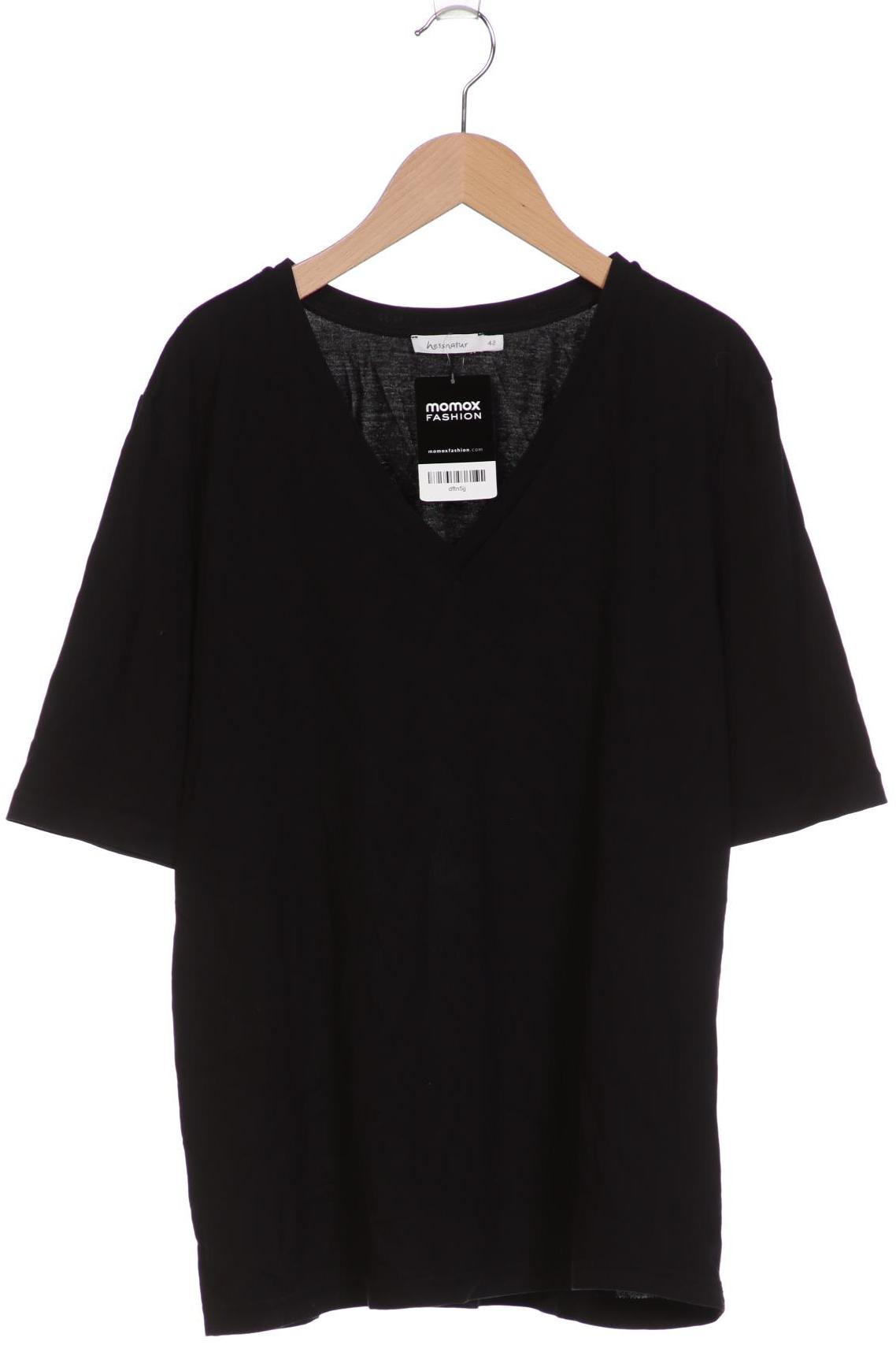 

hessnatur Damen T-Shirt, schwarz, Gr. 42