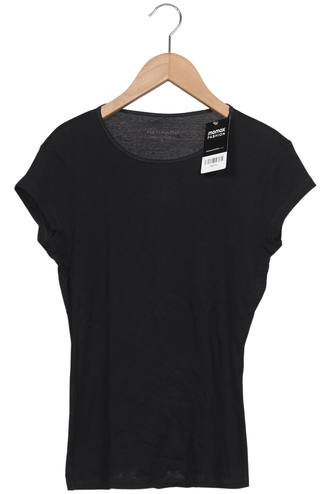 

hessnatur Damen T-Shirt, schwarz, Gr. 36