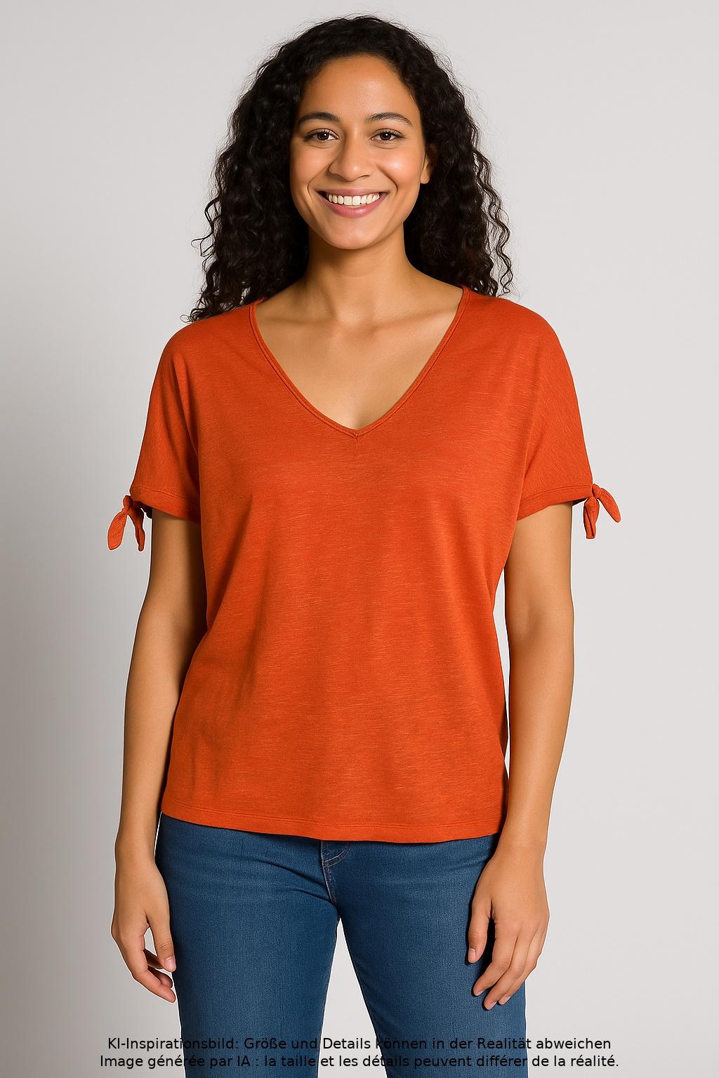 

hessnatur Damen T-Shirt, orange, Gr. 42