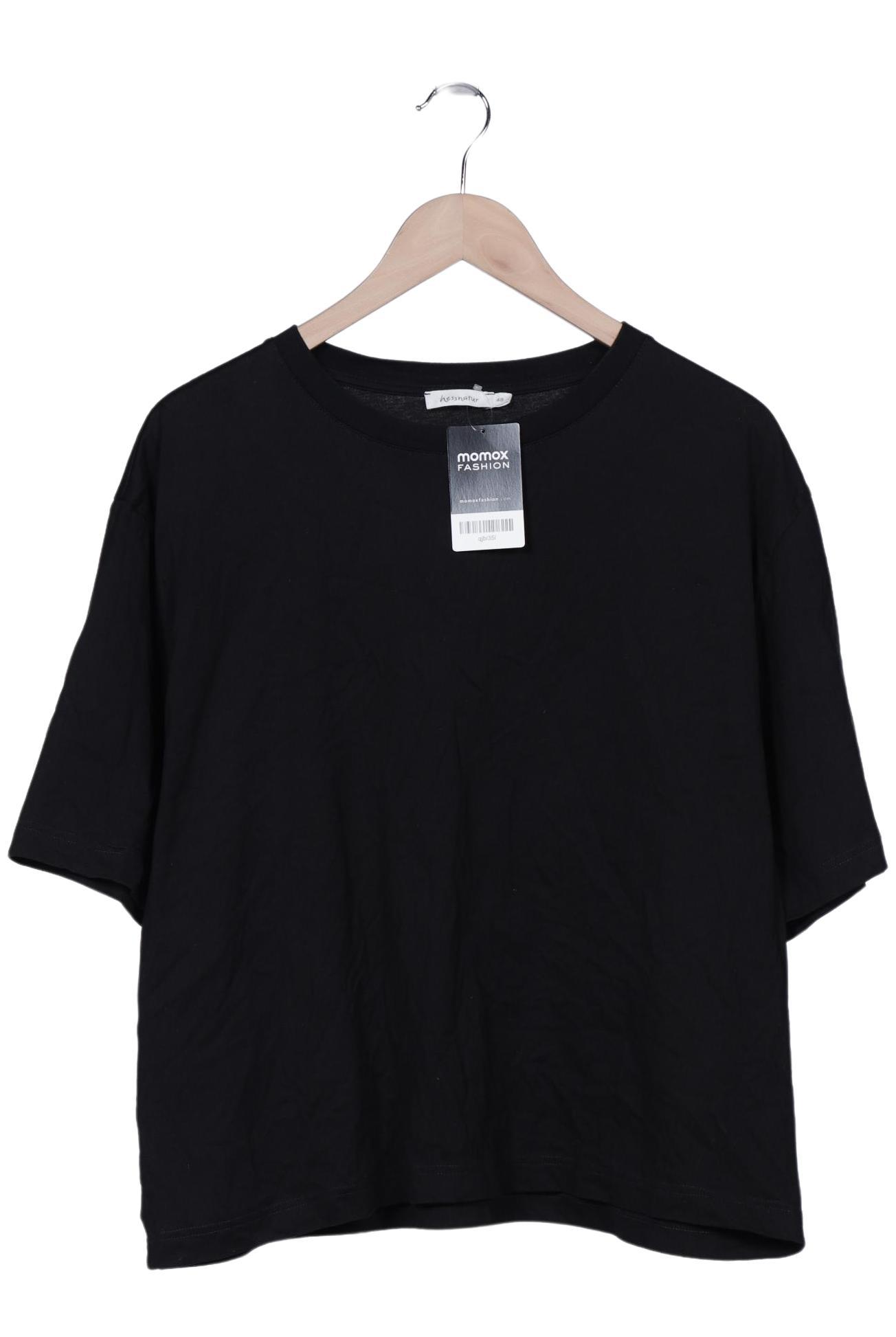 

hessnatur Damen T-Shirt, schwarz, Gr. 48