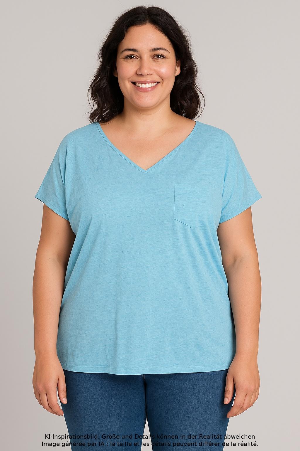 

hessnatur Damen T-Shirt, hellblau, Gr. 48