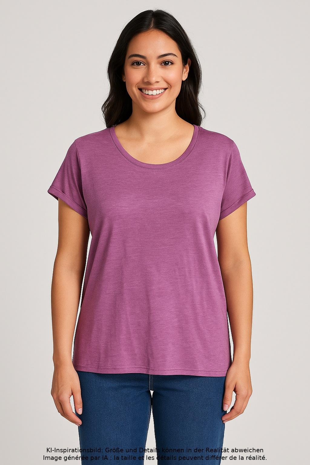 

hessnatur Damen T-Shirt, flieder, Gr. 38