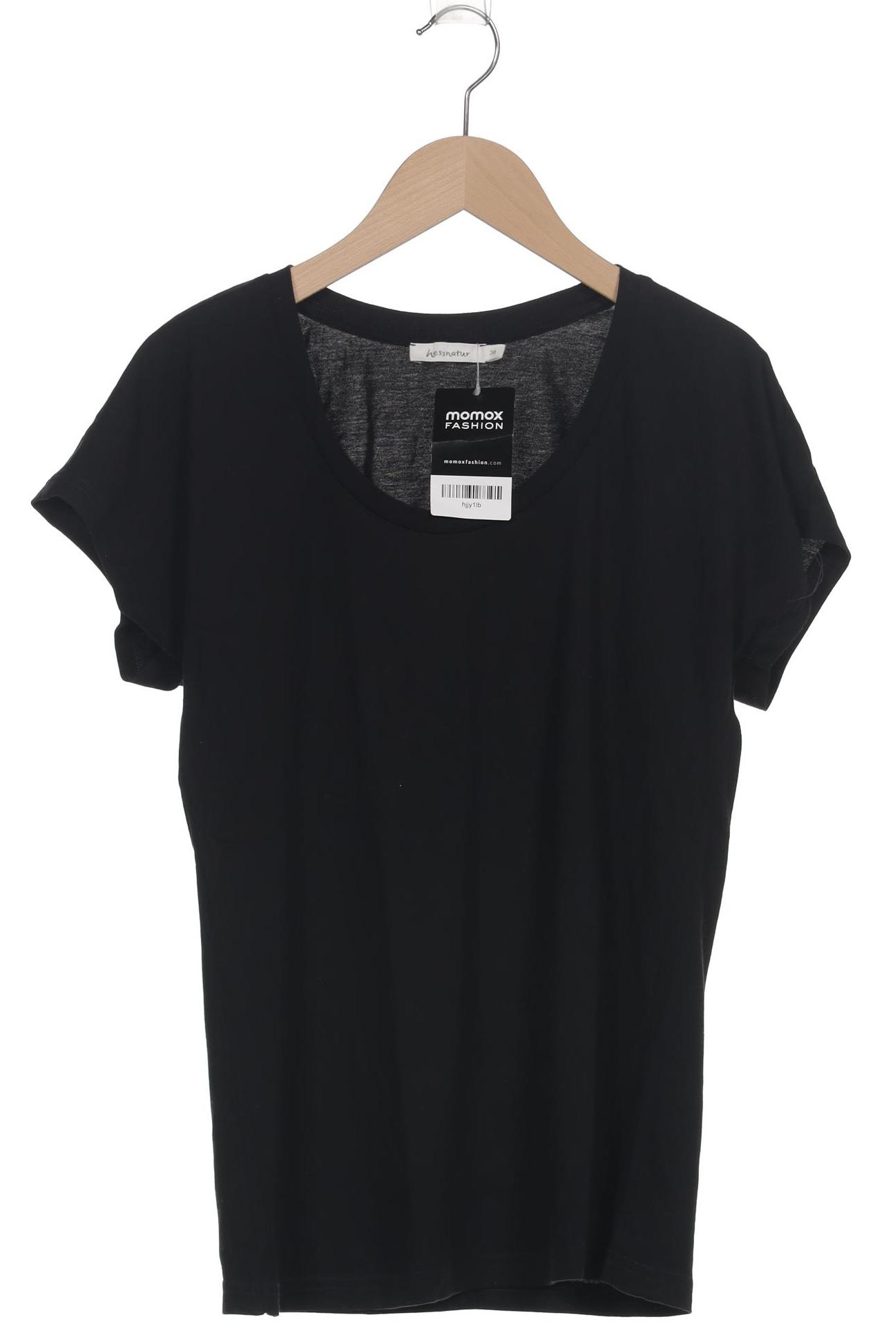 

hessnatur Damen T-Shirt, schwarz, Gr. 36